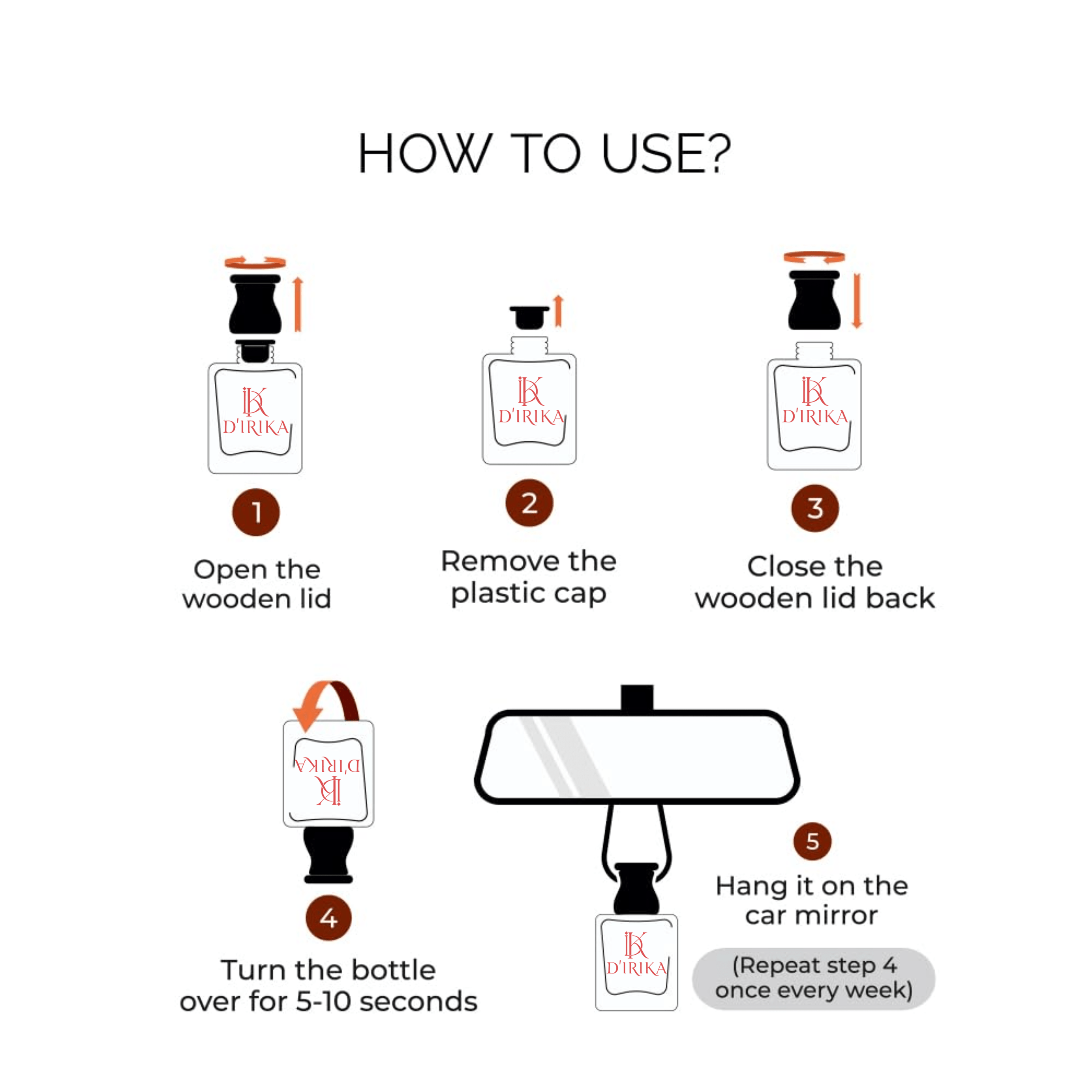 D’IRIKA Premium Hanging Car Perfumes | Long-Lasting Luxury Fragrances for Every Drive - Pick Any 3