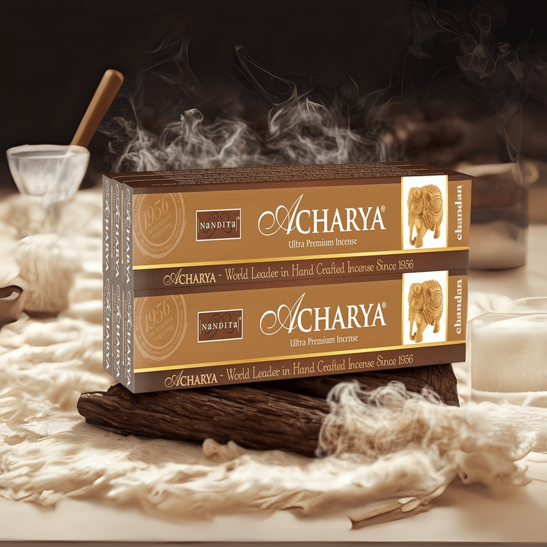 Nandita Acharya Chandan Ultra Premium Incense - Pack of 3