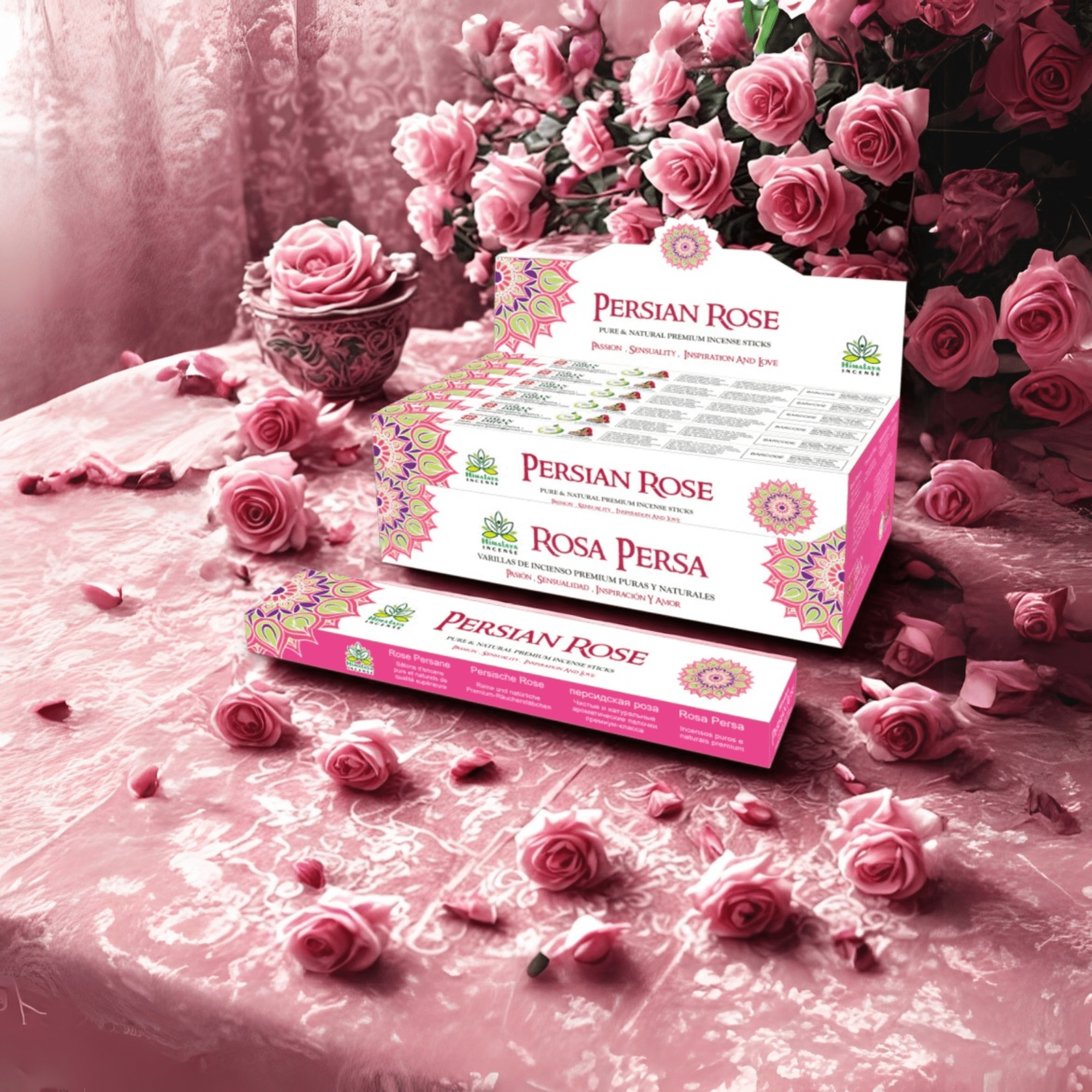 Himalaya Persian Rose Incense Sticks - 12packs x 15gm Each