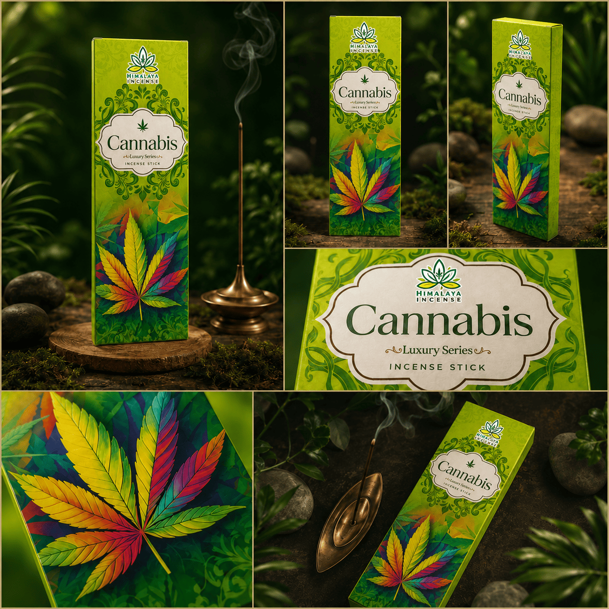 Cannabis Incense Sticks – Premium Herbal Incense Sticks for Relaxation, Meditation & Home Fragrance - 50Grm