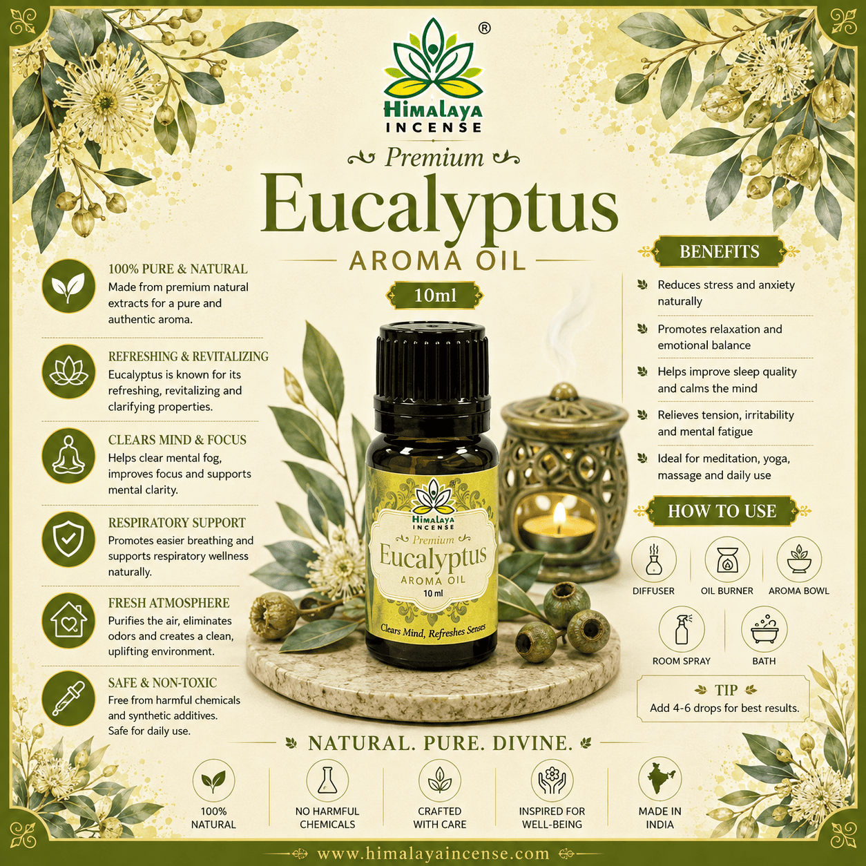 Himalaya Eucalyptus Aroma Oil 10ml