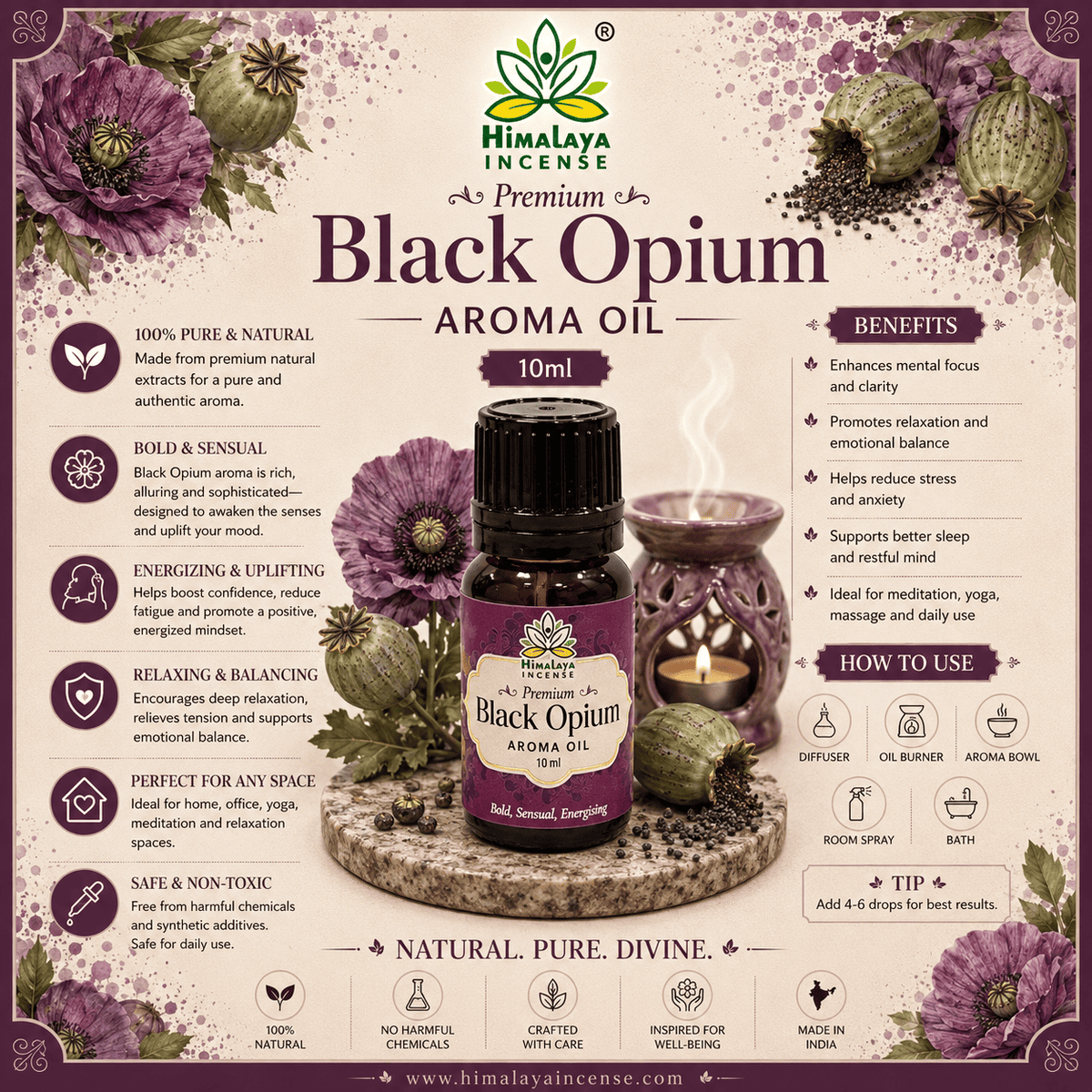 Himalaya Black Opium Aroma Oil 10ml