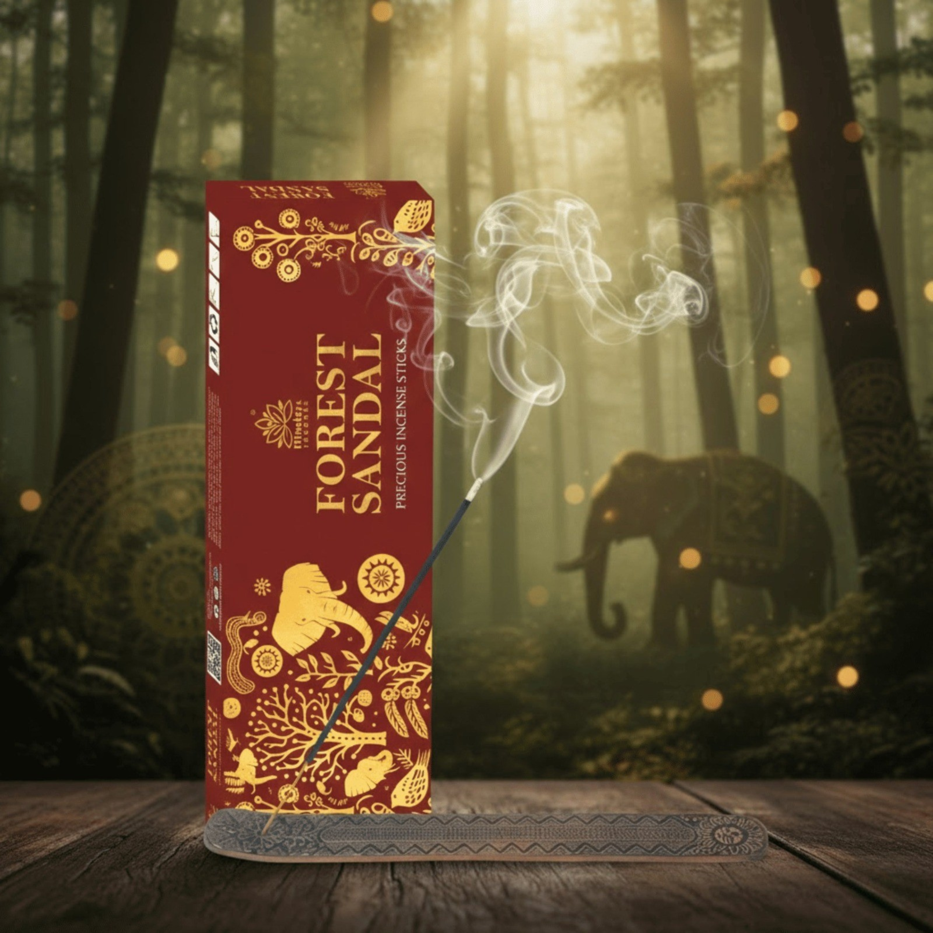 Himalaya Forest Sandal Luxurious Incense Sticks 50 Gms Pack With Metal Incense Sticks Holder