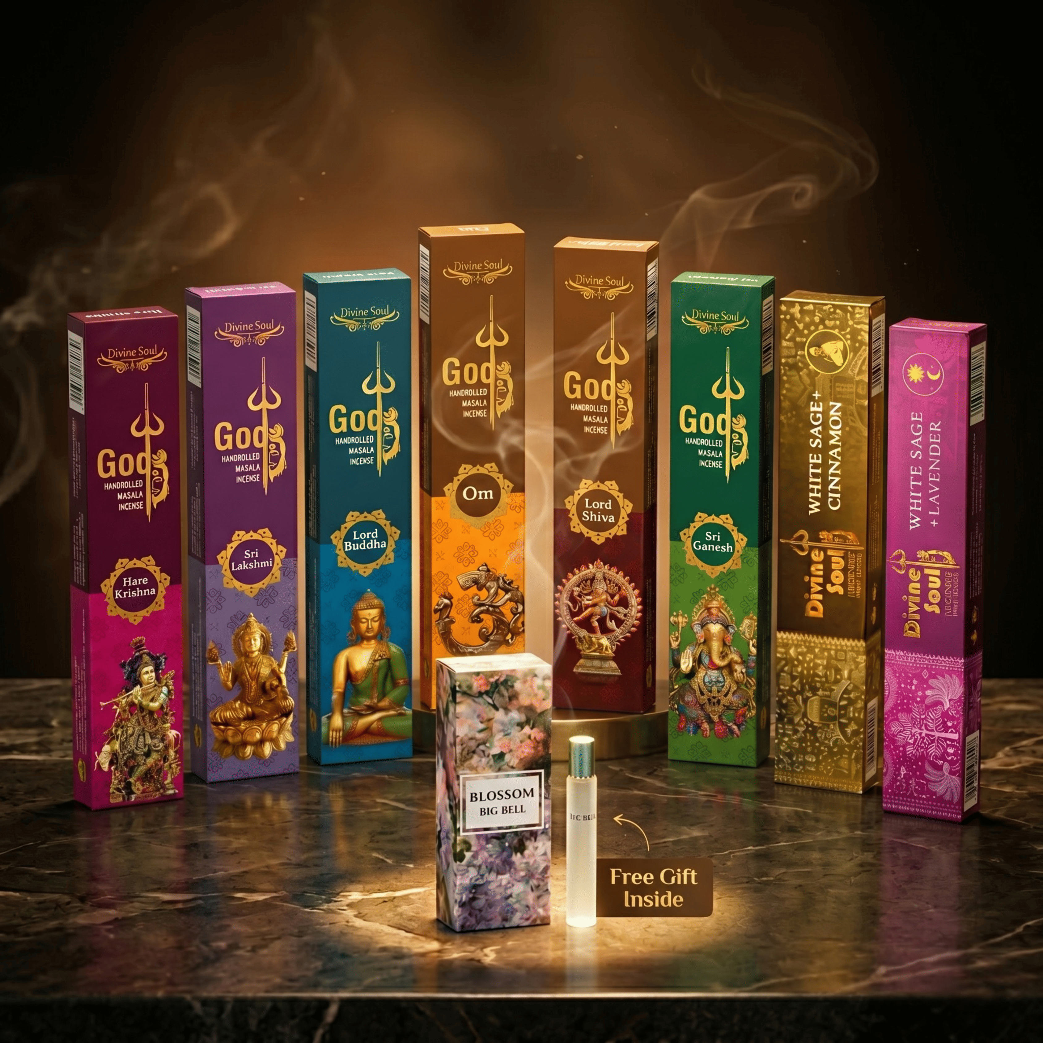 Divine 9 Incense Collection – Premium Fragrance Combo for Daily Rituals (Pack of 9)