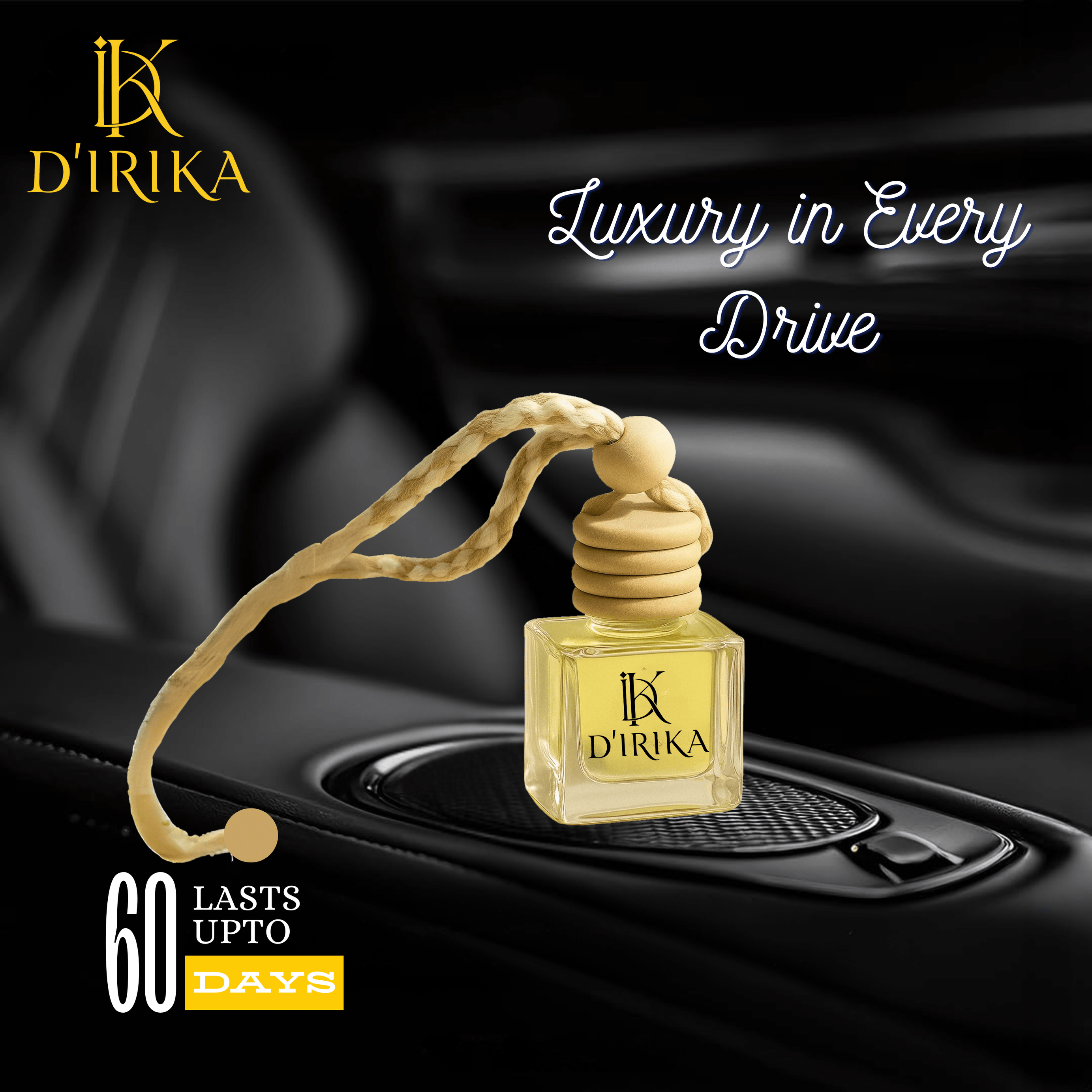 D’IRIKA Premium Hanging Car Perfumes | Long-Lasting Luxury Fragrances for Every Drive - Pick Any 3