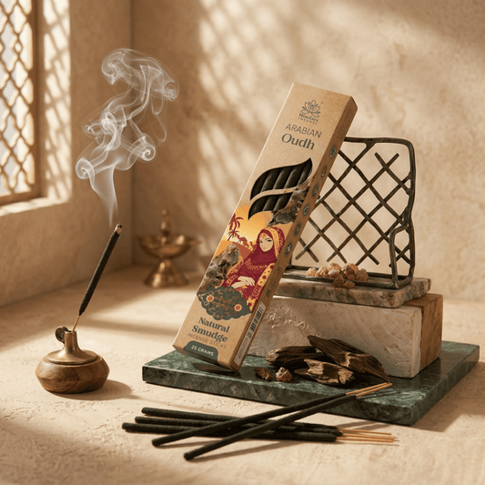 Arabian Oudh Smudge Incense Sticks – Premium Natural Incense, Long Lasting Luxury Aroma for Home Fragrance - 25G / Box