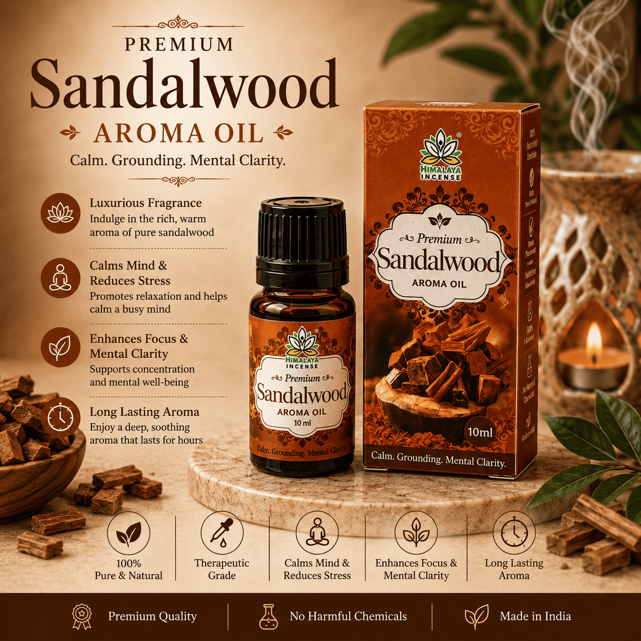 Himalaya Sandalwood Aroma Oil 10ml