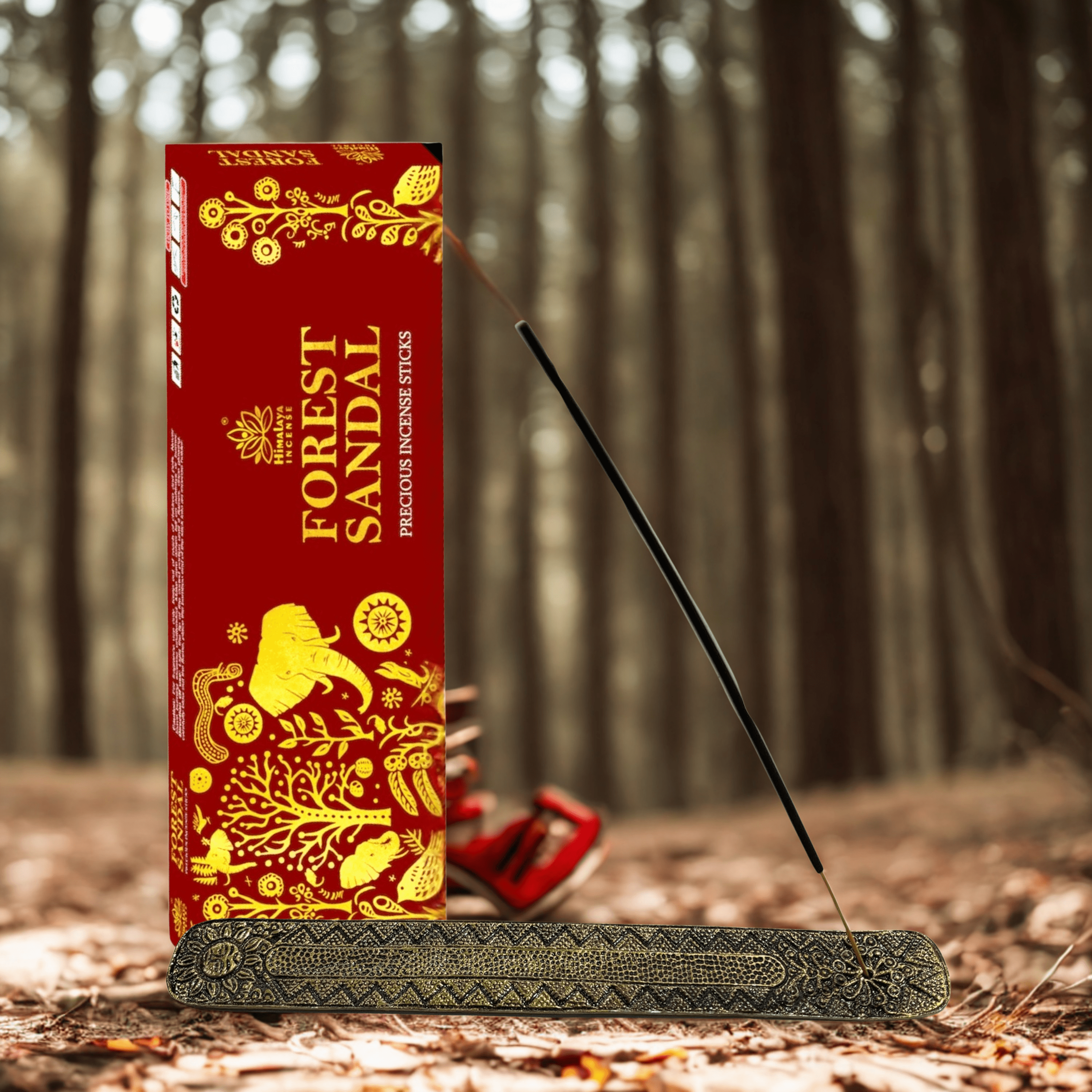 Himalaya Forest Sandal Luxurious Incense Sticks 50 Gms Pack With Metal Incense Sticks Holder