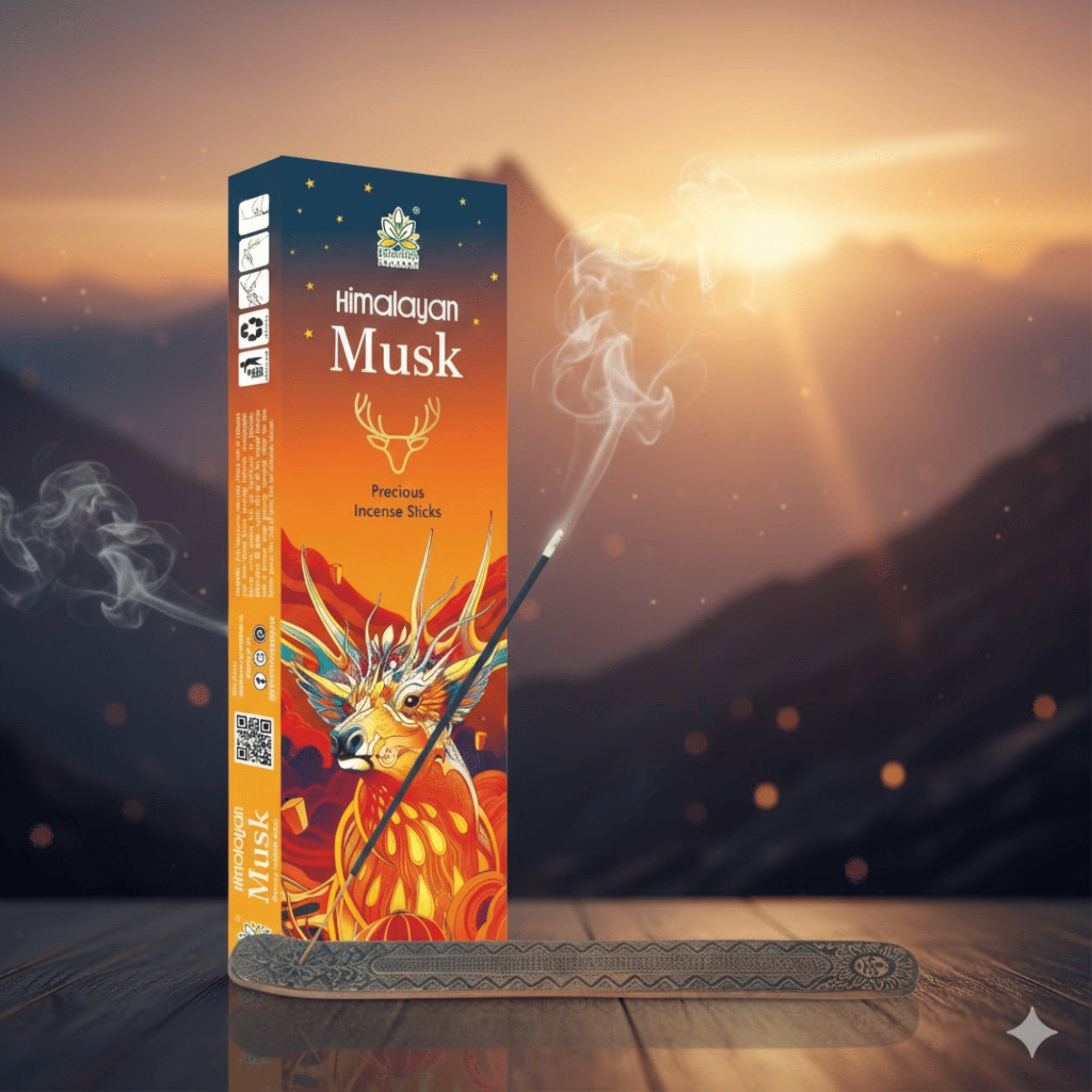 Himalayan Musk Luxurious Incense Sticks 50Gm With Metal Incense Sticks Holder