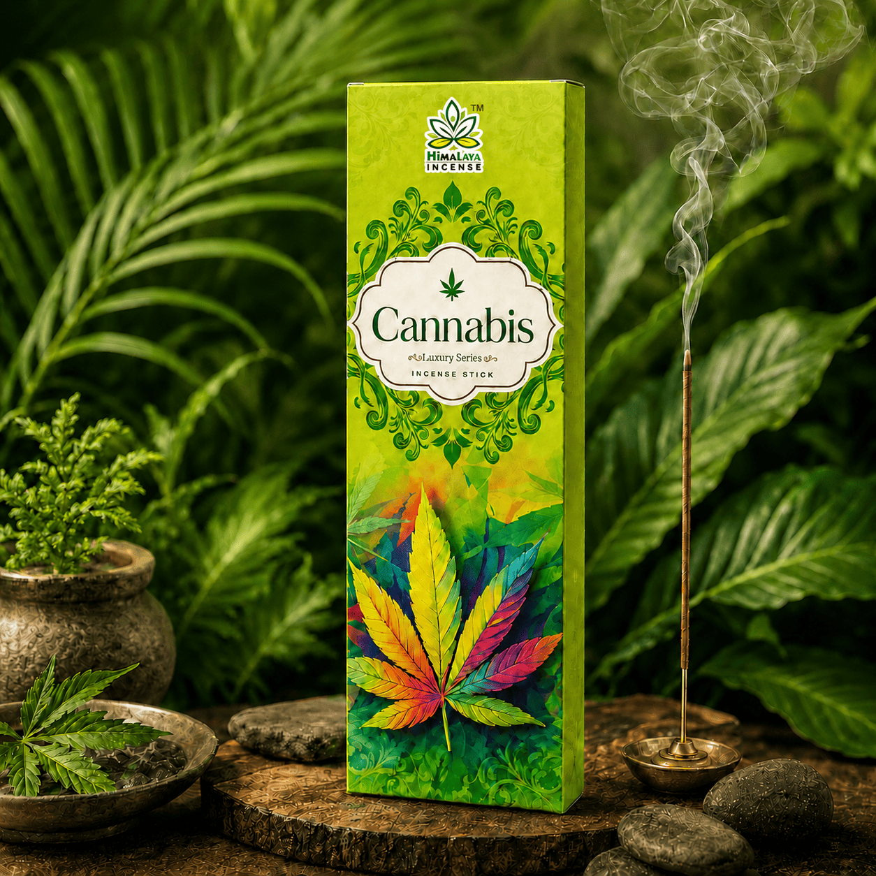 Cannabis Incense Sticks – Premium Herbal Incense Sticks for Relaxation, Meditation & Home Fragrance - 50Grm