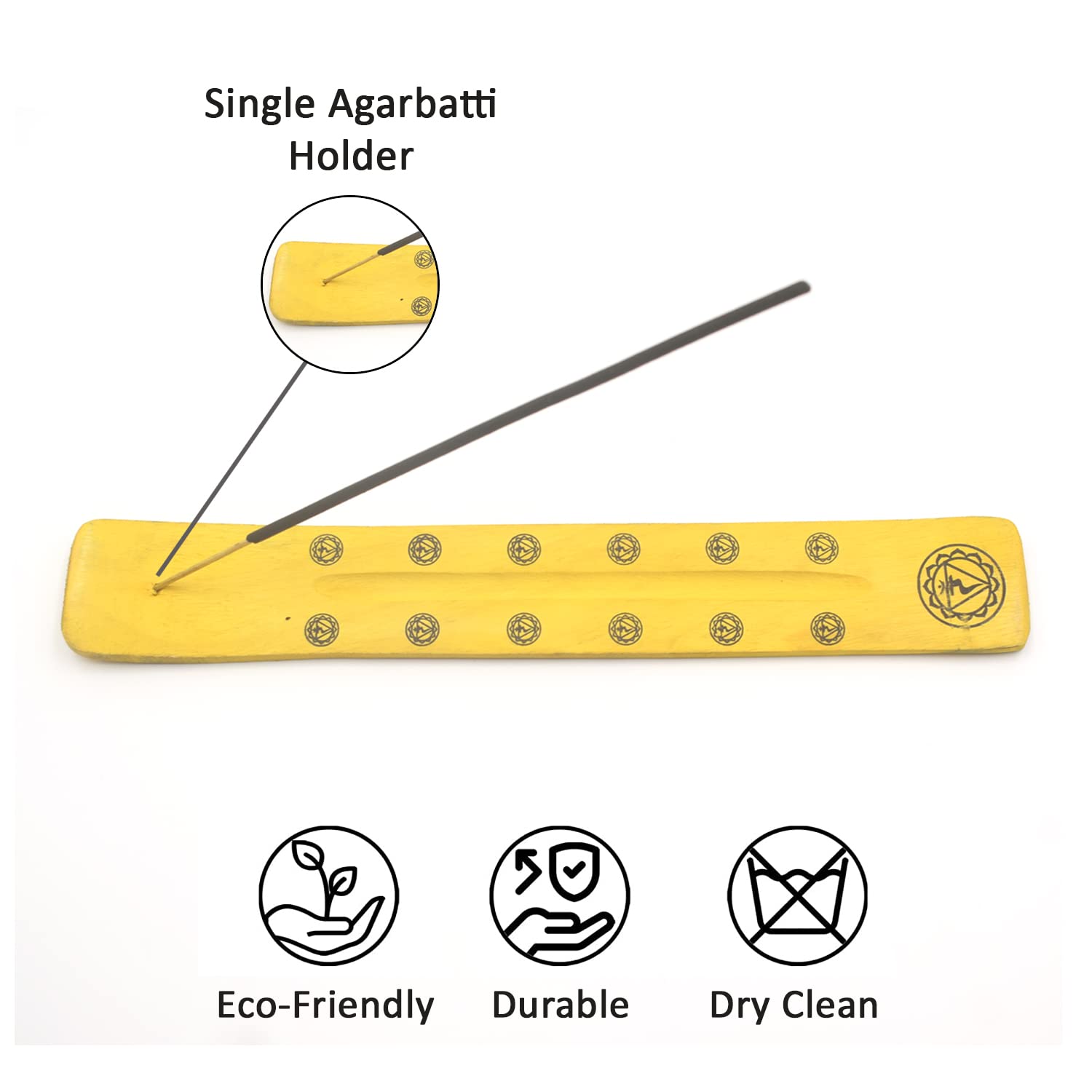 Surya Agarbatti Stick Stand with Printed Traditional Design 7 Chakra | Handmade Incense Holder for Sticks & Cones