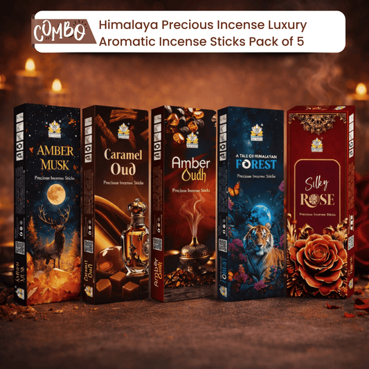 Himalaya Precious Incense Luxury Collection | Premium Aromatic Incense Sticks Pack of 5