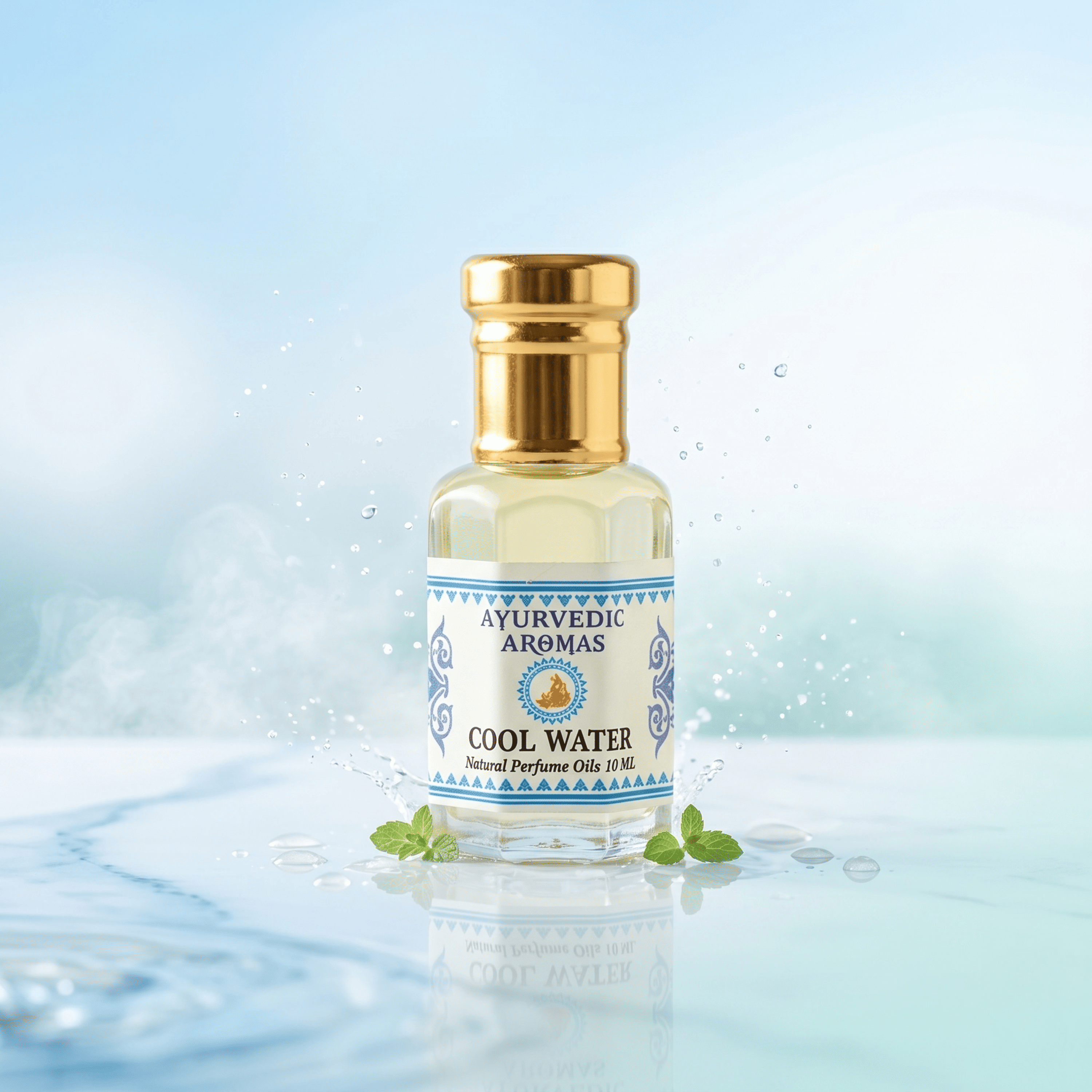 Cool Water Fresh Roll-On Attar 10ml – Aquatic Fresh Long Lasting Fragrance