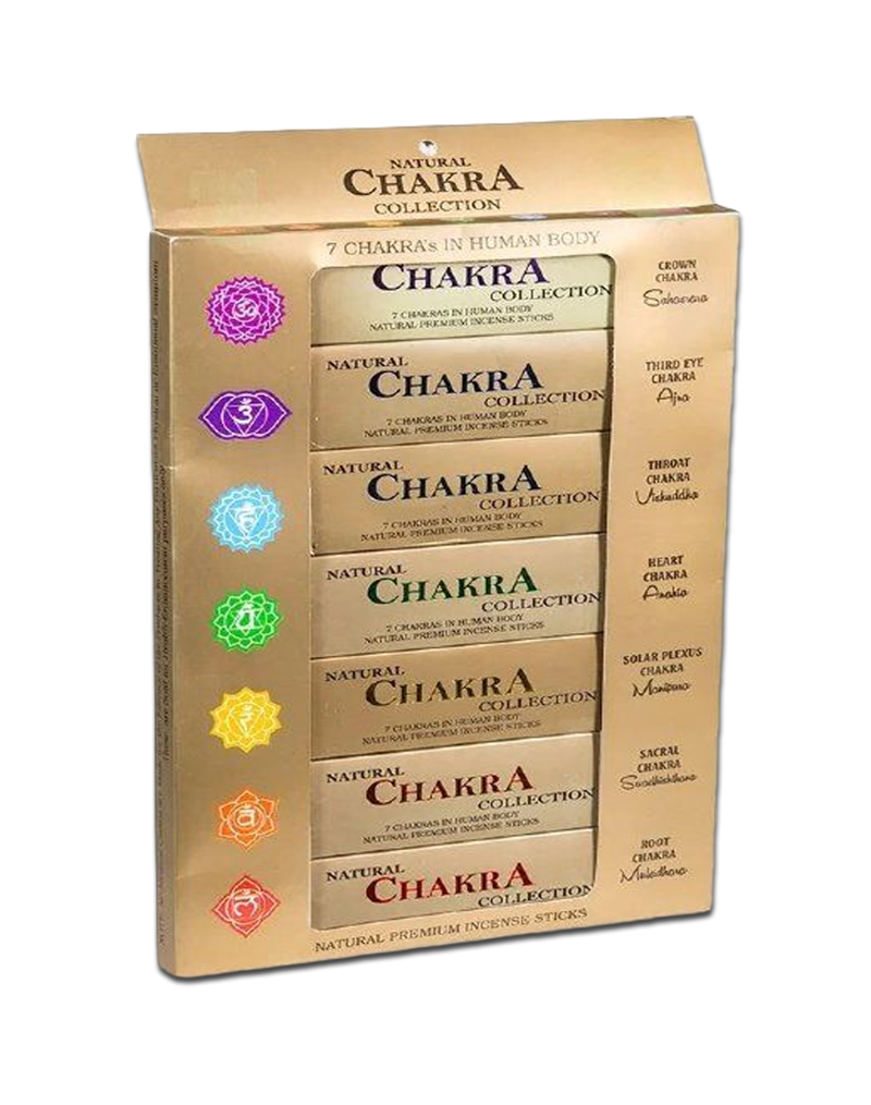 Ayurvedic 7 Chakra Collection Incense Sticks - 7 Packs x 15gm Each