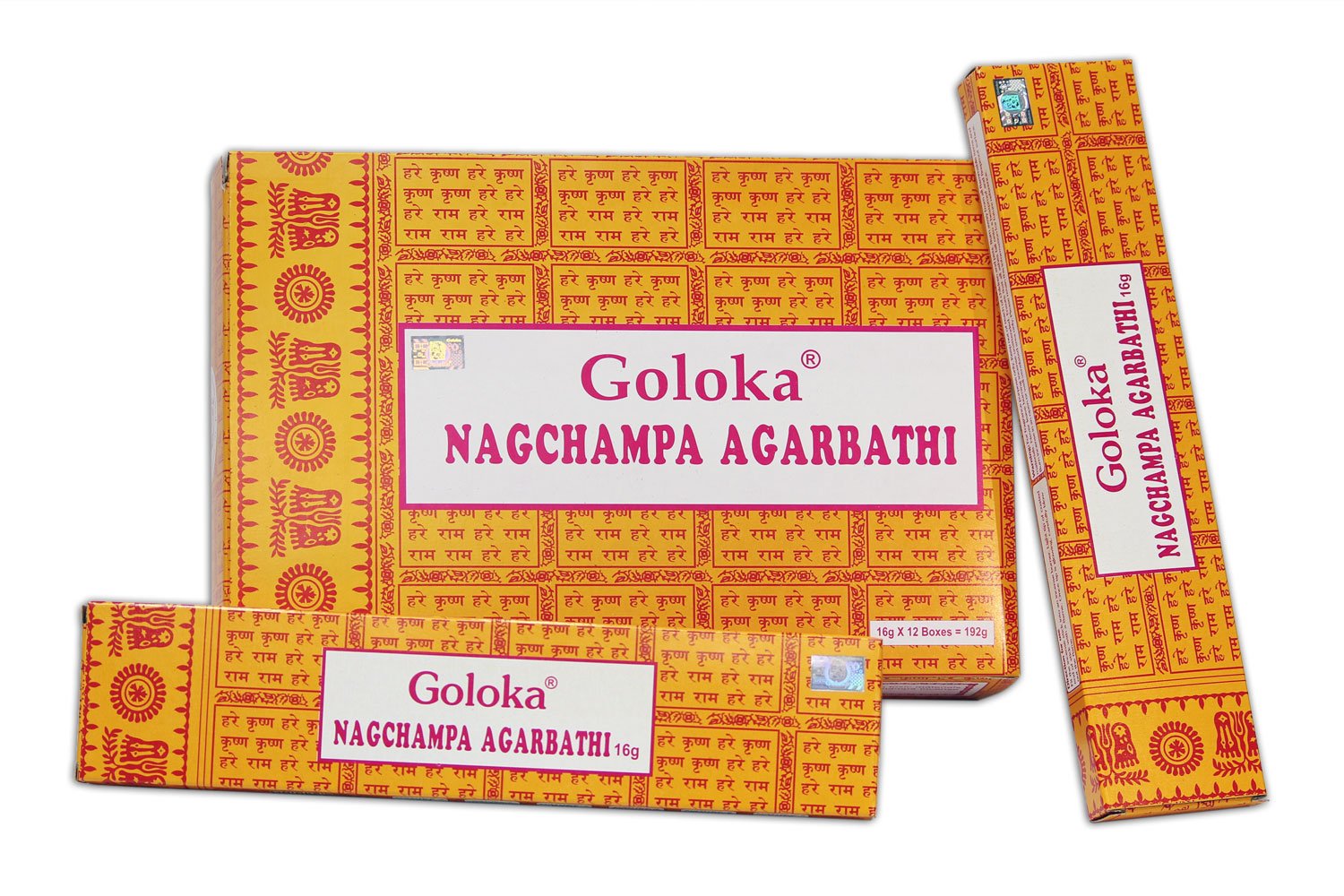Goloka Nag Champa Incense Sticks 16gms x 12 Packs