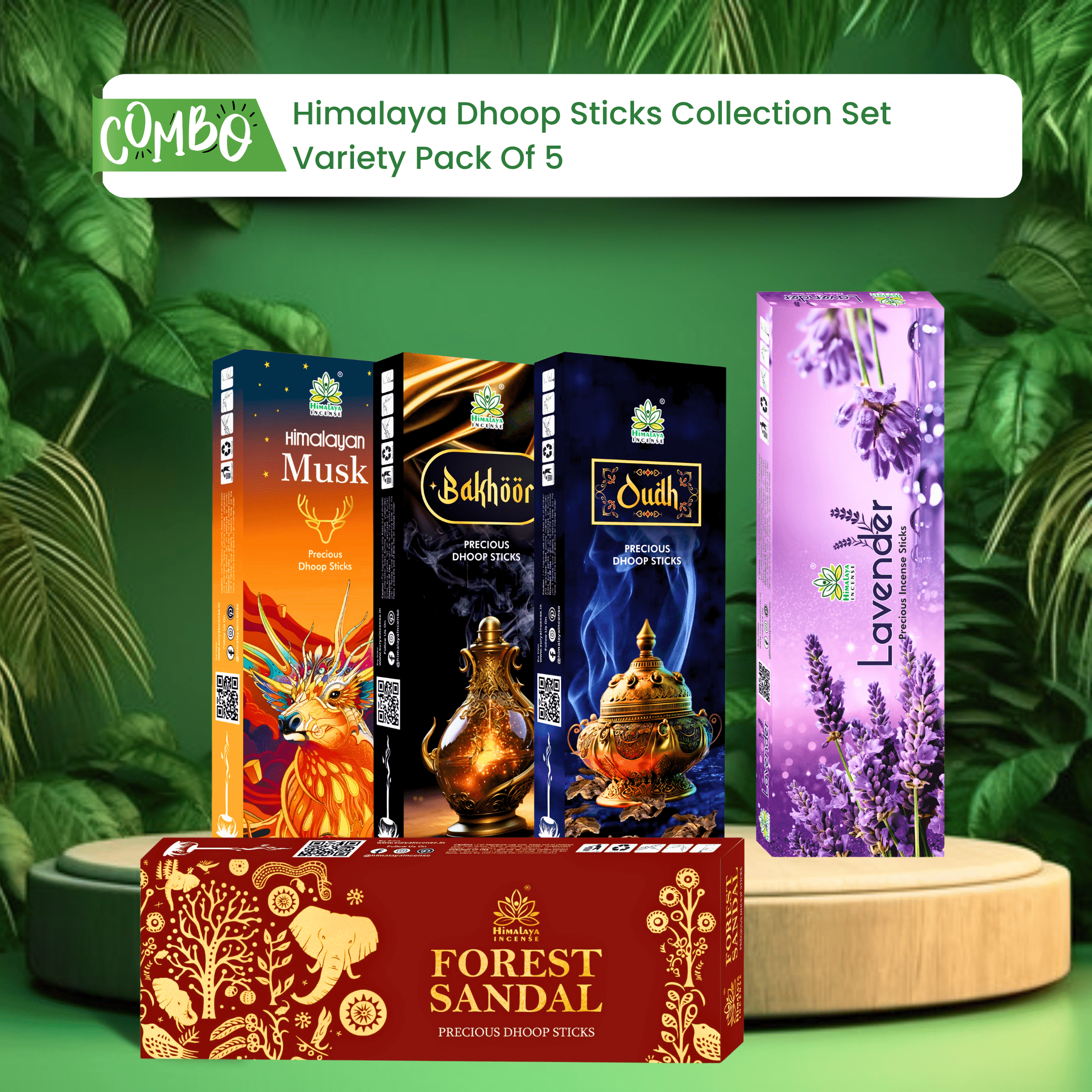 Himalaya Dhoop Sticks Collection Set Variety Pack Of 5