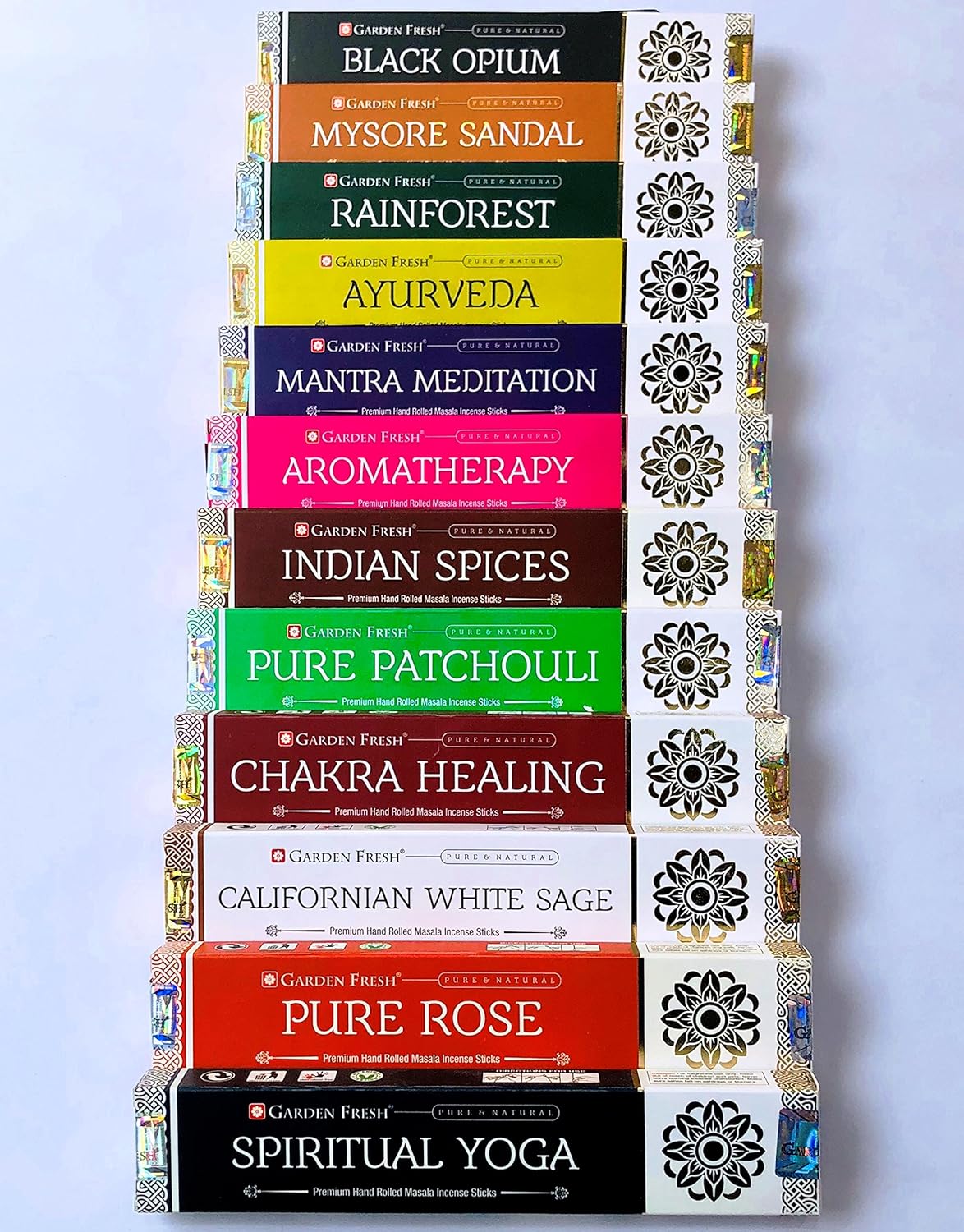 Garden Fresh Premium Collection Incense Sticks Gift pack - 12packs x 15gm Each