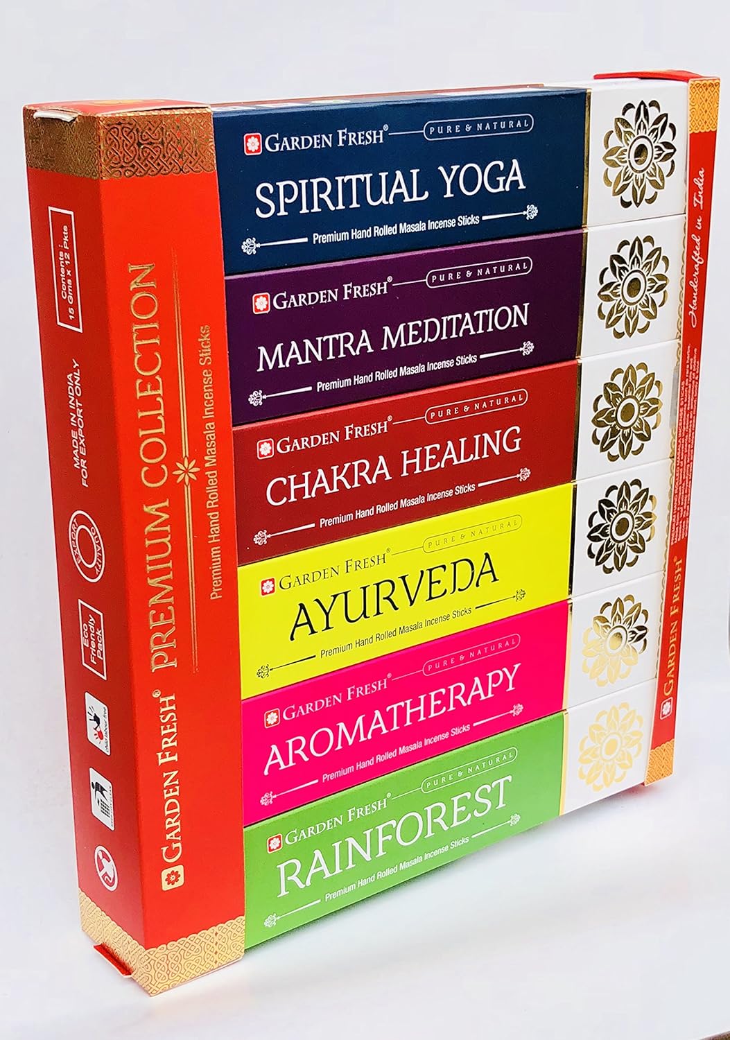 Garden Fresh Premium Collection Incense Sticks Gift pack - 12packs x 15gm Each