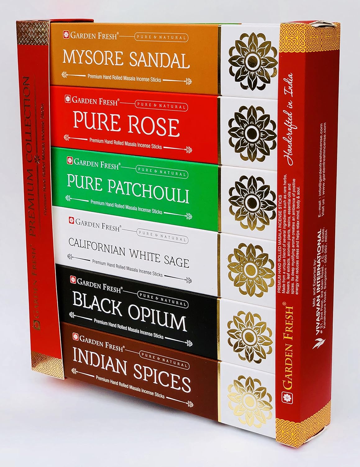 Garden Fresh Premium Collection Incense Sticks Gift pack - 12packs x 15gm Each