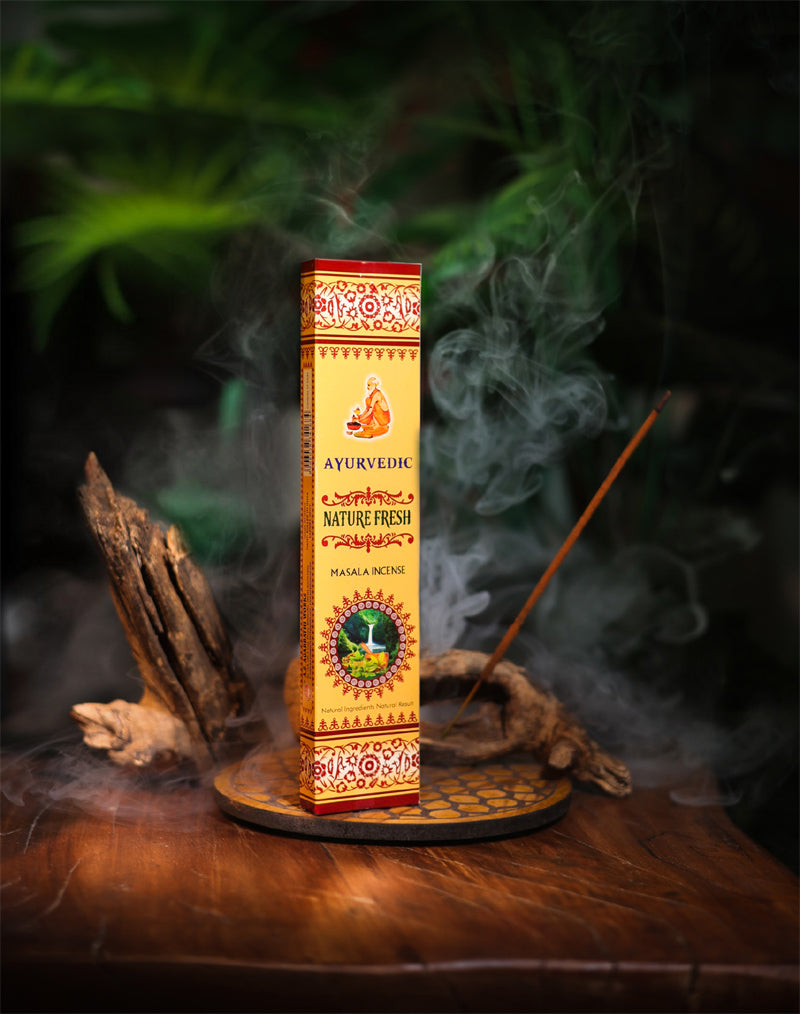 Ayurvedic Nature Fresh Masala Incense Sticks - 12 Packs x 15 Sticks Each