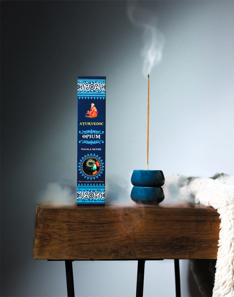 Ayurvedic Opium Masala Incense Sticks - 12 Packs x 15 Sticks Each