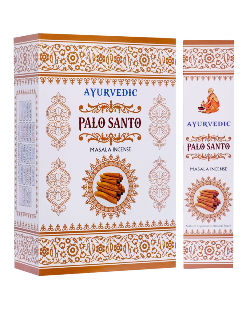 Ayurvedic Palo Santo Masala Incense Sticks - 12 Packs x 15 Sticks Each