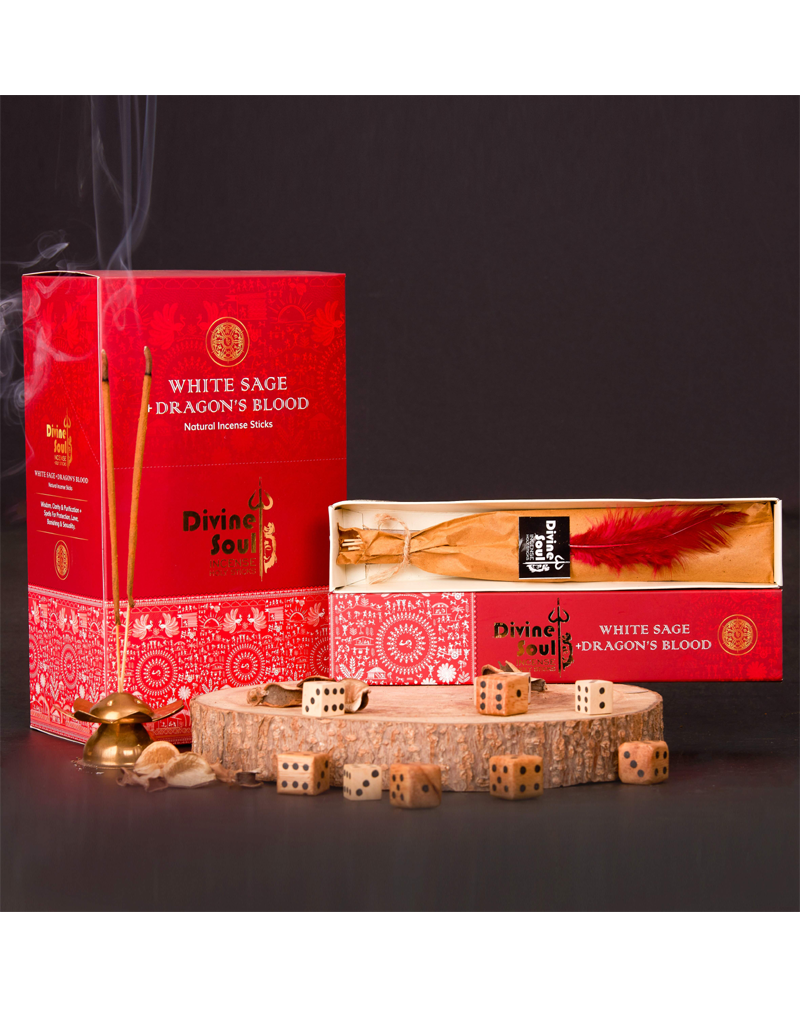 Divine Soul White Sage + Dragon’s Blood - 12packs x 15gm Each