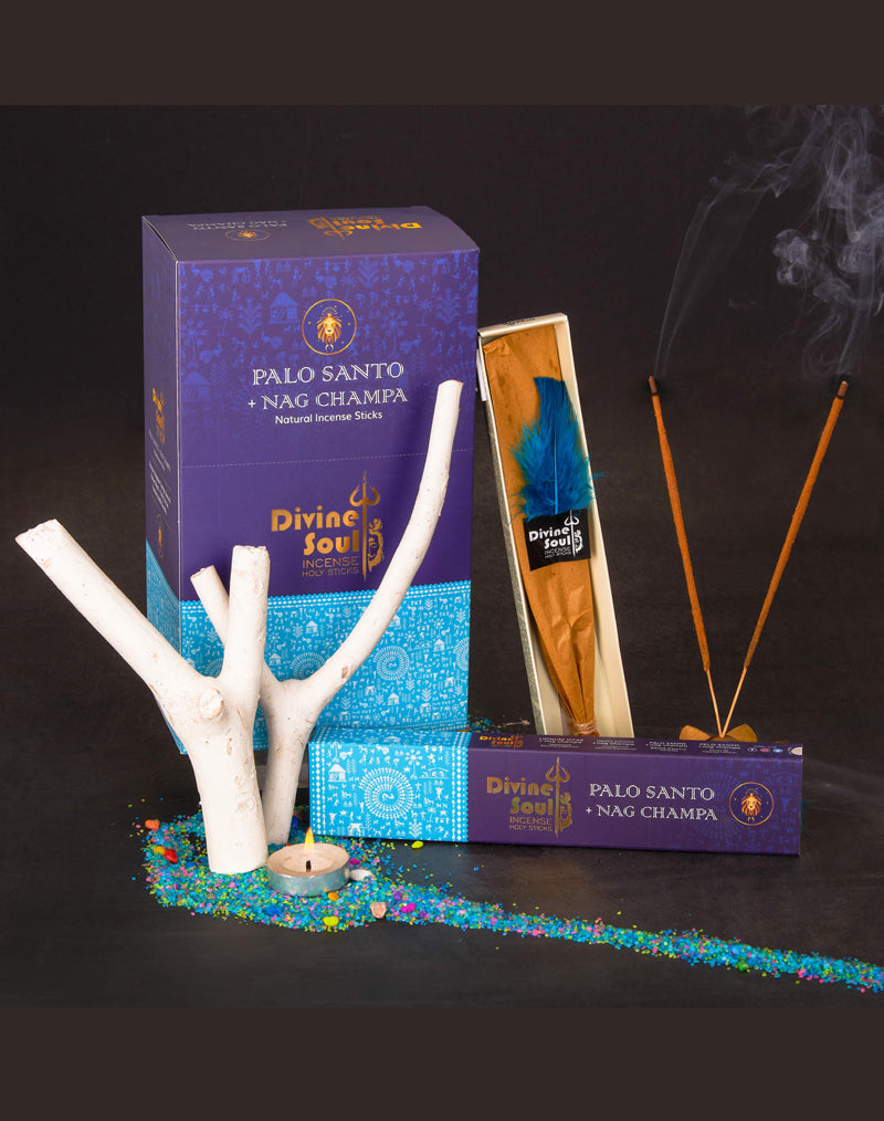 Divine Soul Palo Santo + Nag Champa - 12packs x 15gm Each