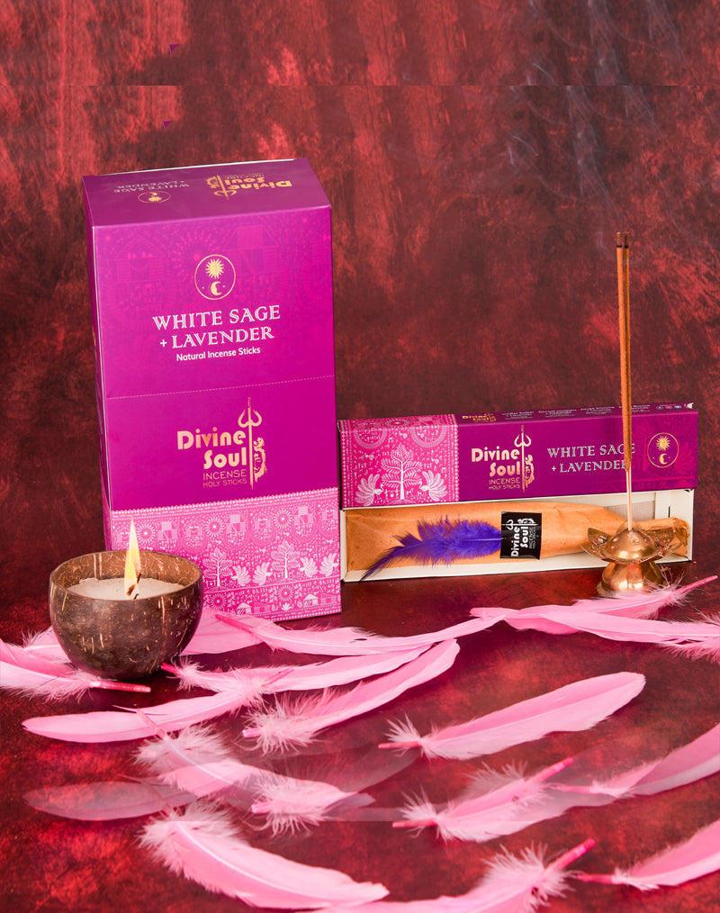 Divine Soul White Sage + Lavender - 12packs x 15gm Each