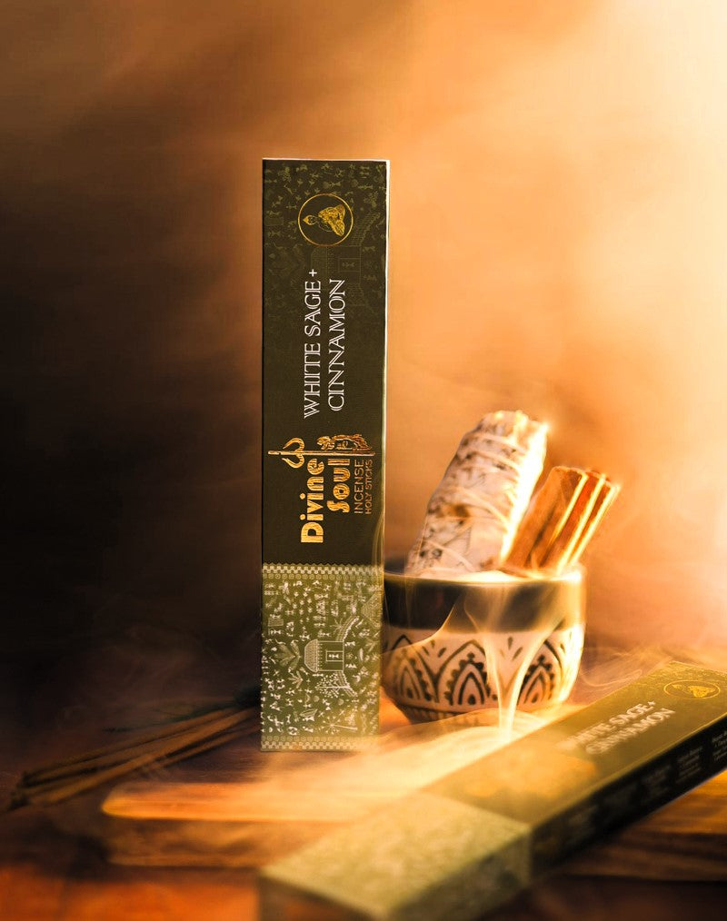 Divine Soul White Sage + Cinnamon - Pack Of 3 x 15gm Each