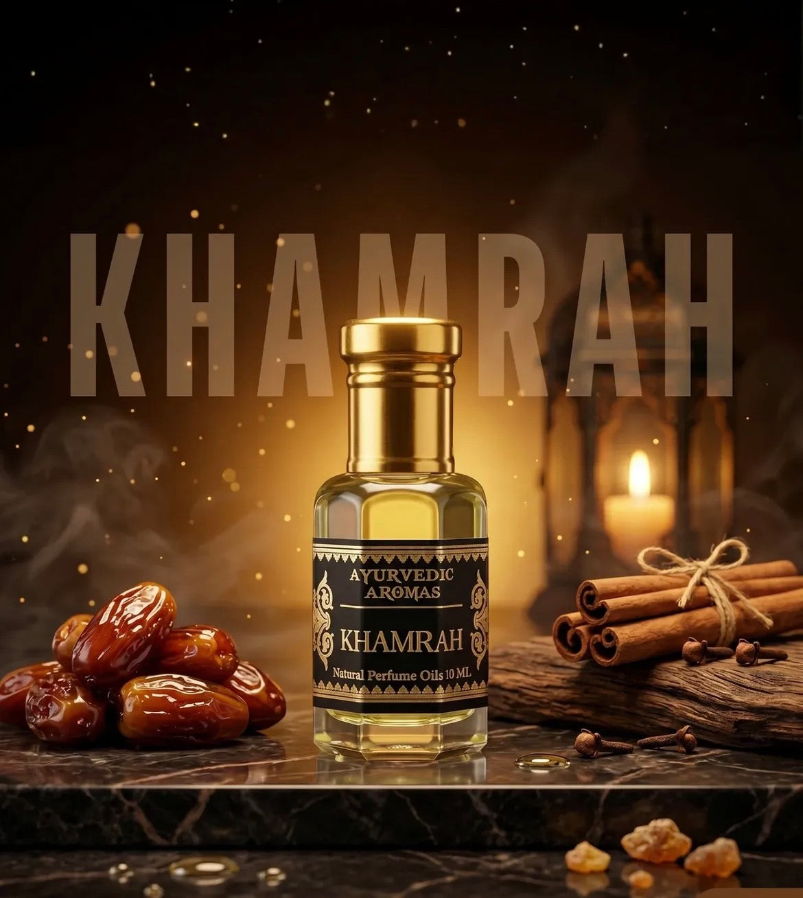 Khamrah Attar ā Warm Spicy Luxury Perfume Oil (Alcohol-Free, Long Lasting 10ml) by Ayurvedic Aromas