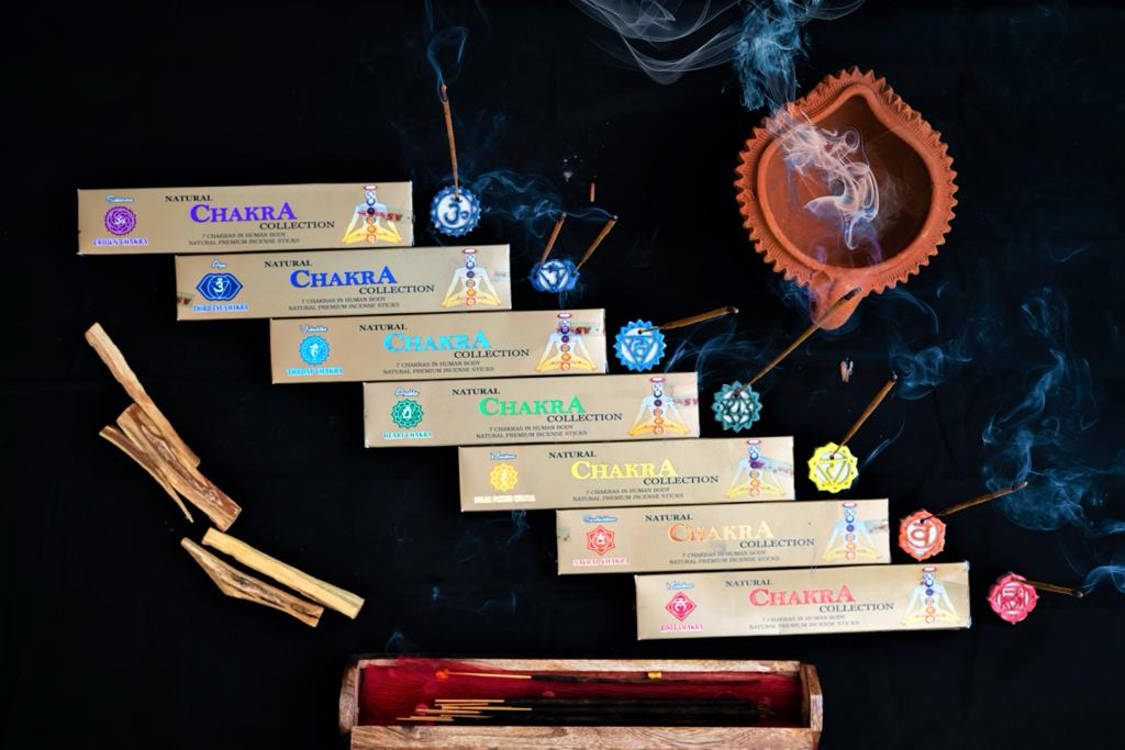 Ayurvedic 7 Chakra Collection Incense Sticks - 7 Packs x 15gm Each