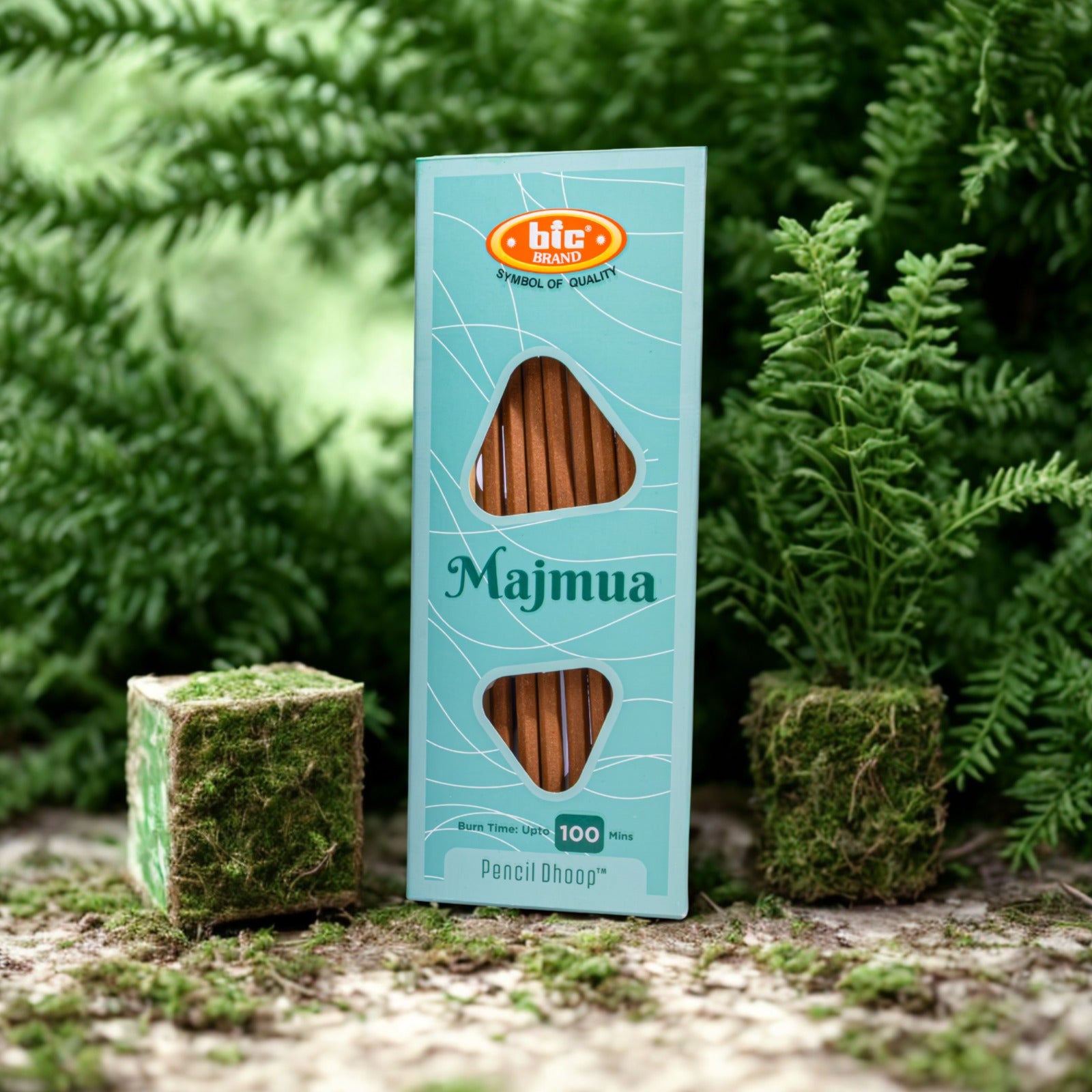 BIC Majmua Pencil Dhoop – 100-Minute Burn | Sacred Blend of Traditional Indian Fragrances for Meditation, Prayer & Air Purification - Pack of 3