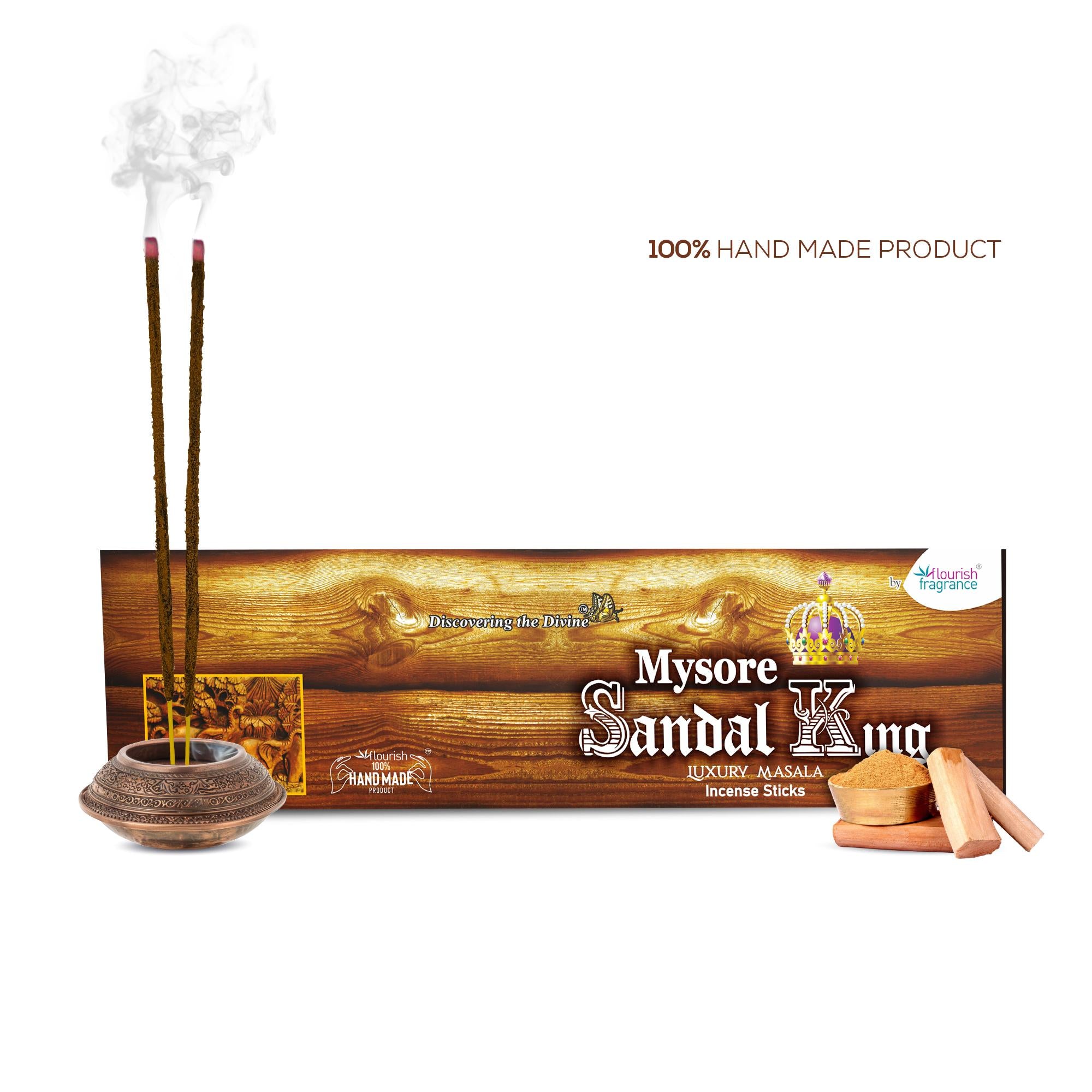 Flourish Fragrance Mysore Sandal King Masala Incense Sticks