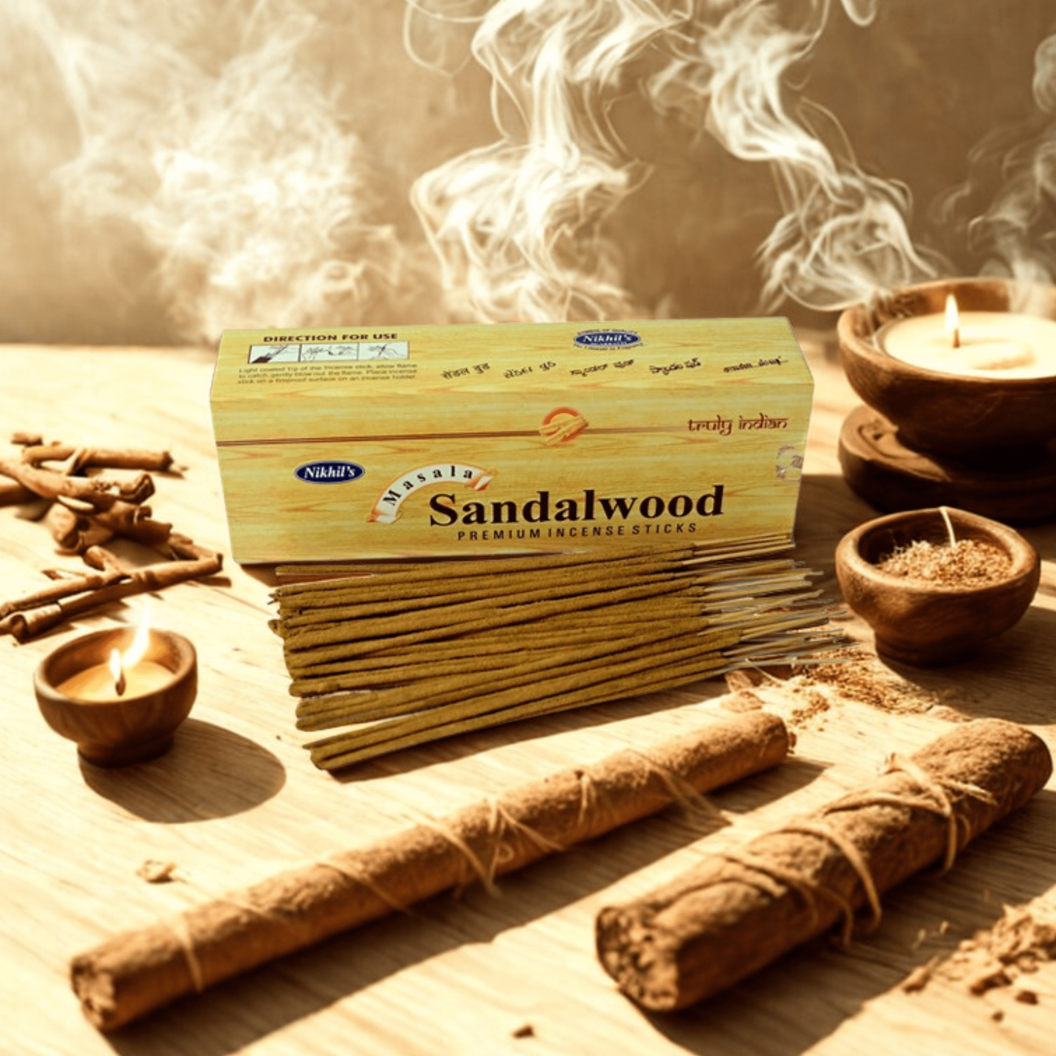 Nikhil's Masala Sandalwood Premium Incense Sticks - 250 Grm