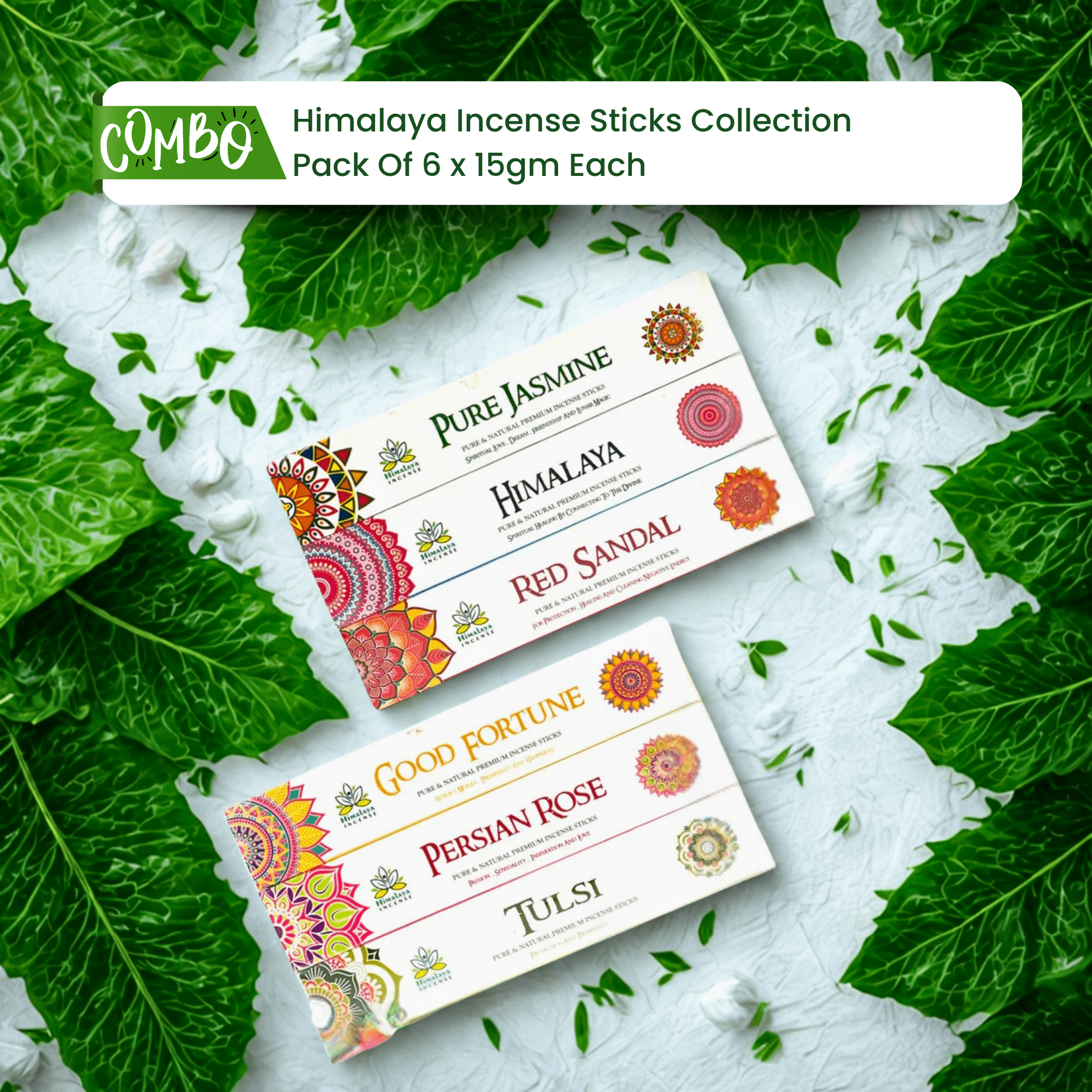 Himalaya Incense Sticks Collection Pack Of 6 x 15gm Each