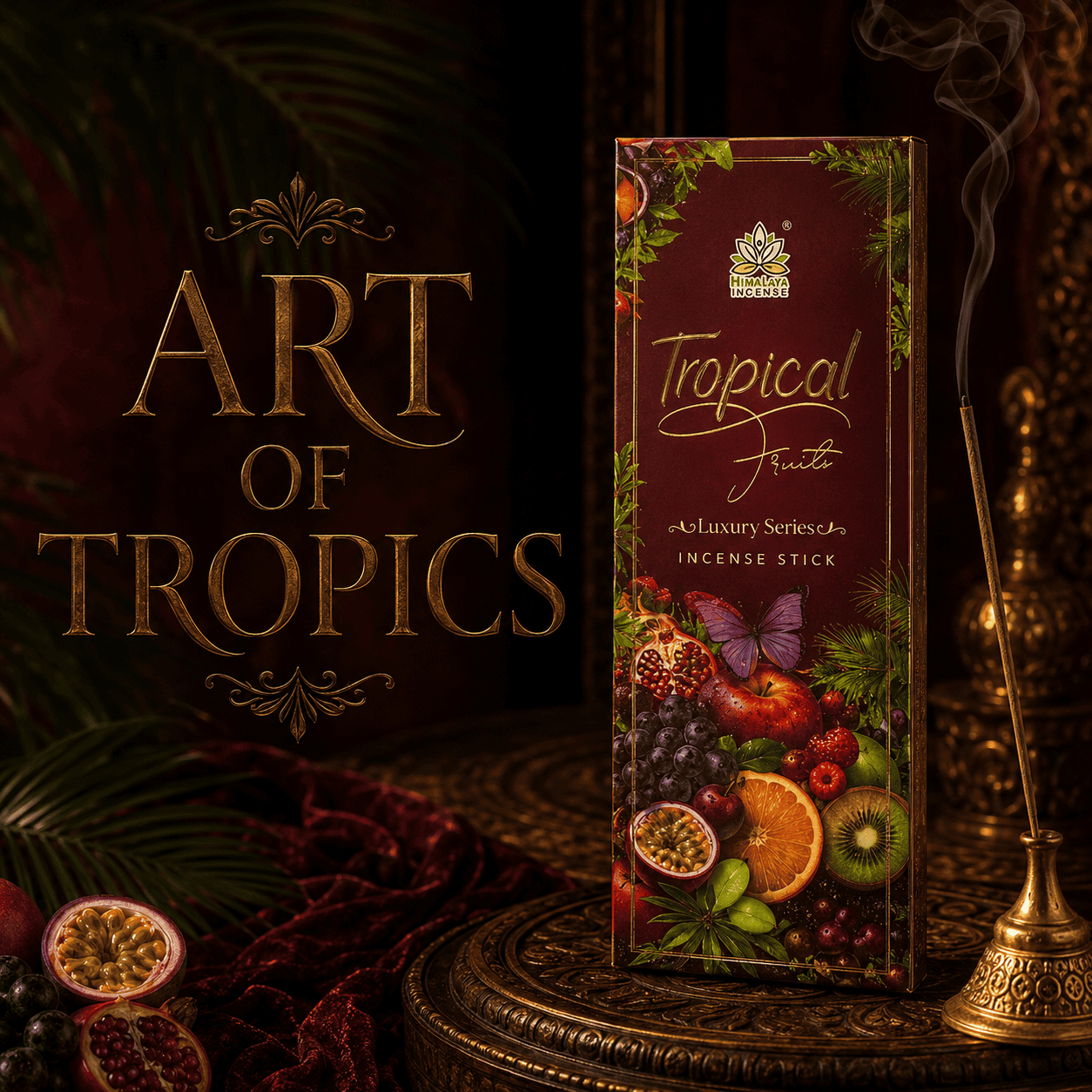 Tropical Fruits Incense Sticks – Premium Fruity Incense Sticks for Home Fragrance, Meditation & Daily Aromatherapy - 50Grm