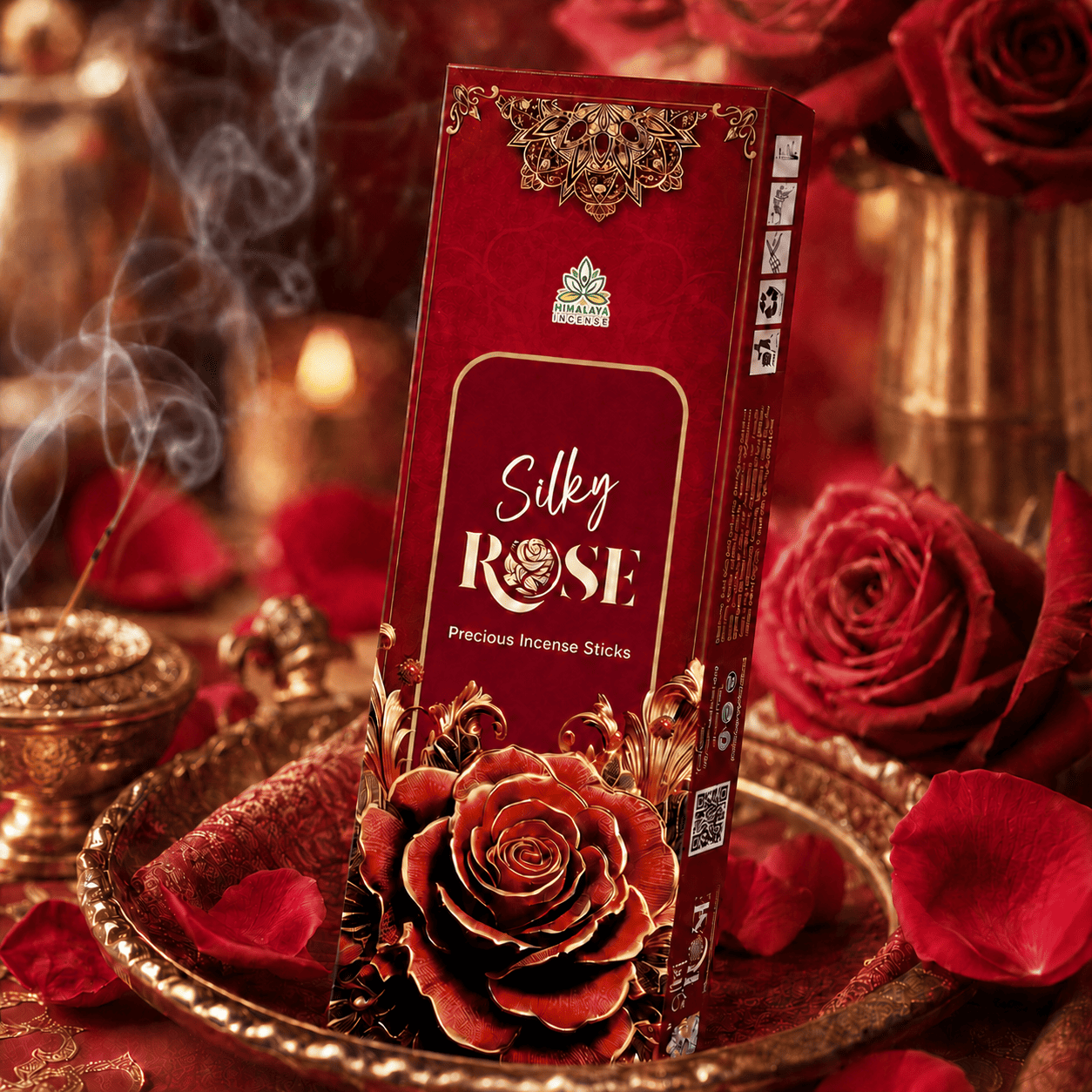 Himalaya Incense Silky Rose Precious Incense Sticks  | Luxurious Floral Aroma | 50 Grams