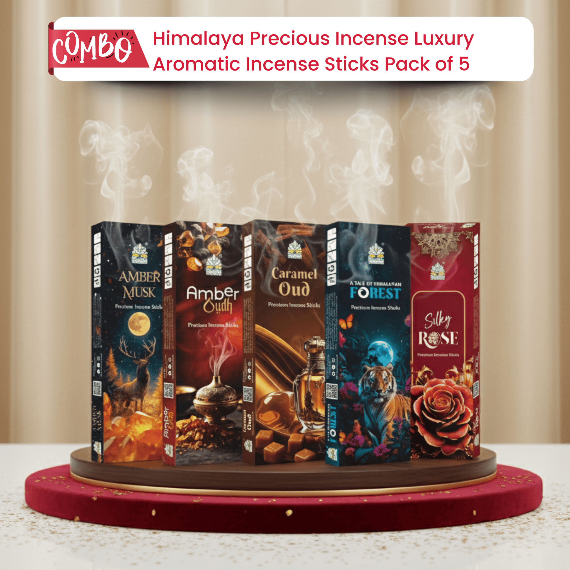 Himalaya Precious Incense Luxury Collection | Premium Aromatic Incense Sticks Pack of 5
