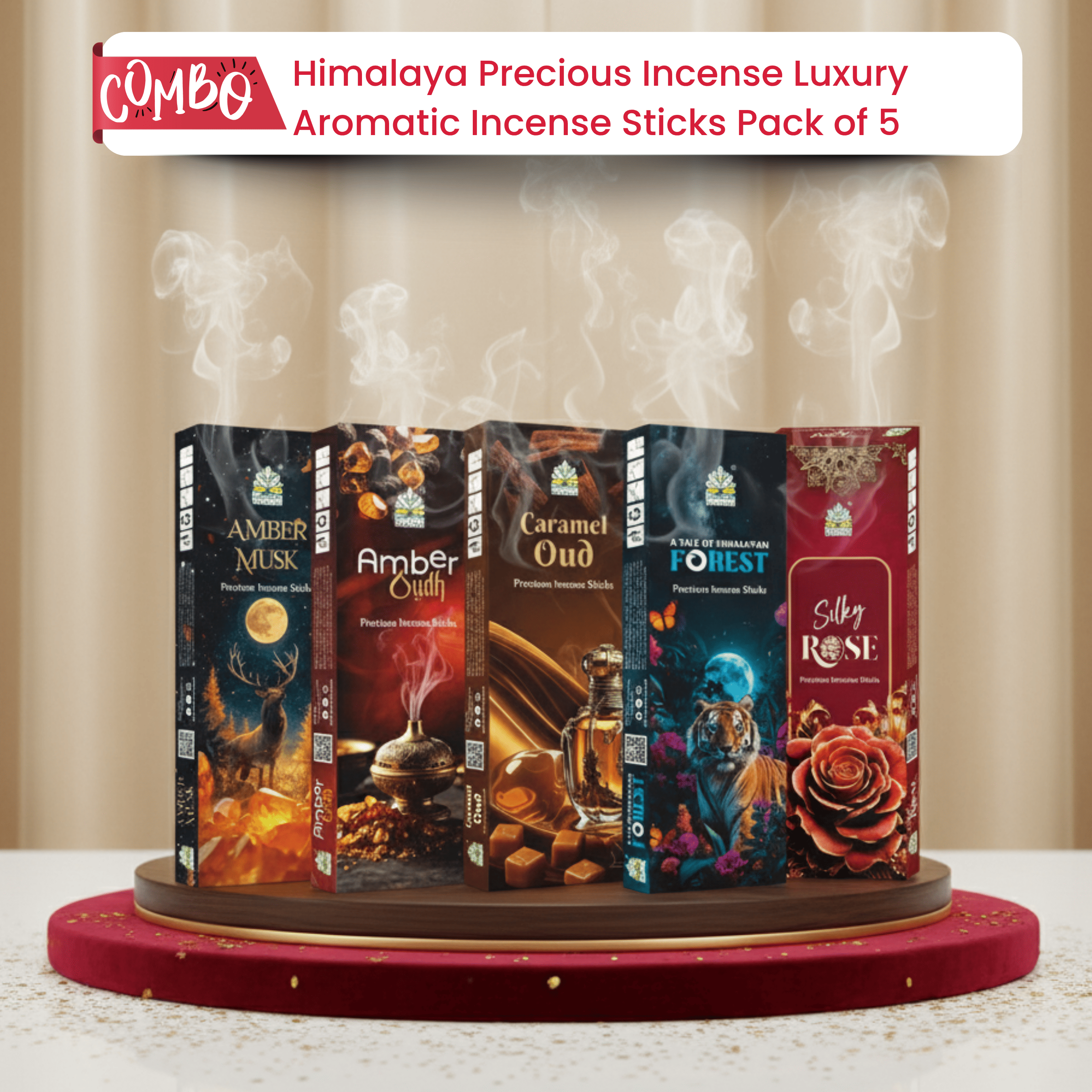 Himalaya Precious Incense Luxury Collection | Premium Aromatic Incense Sticks Pack of 5