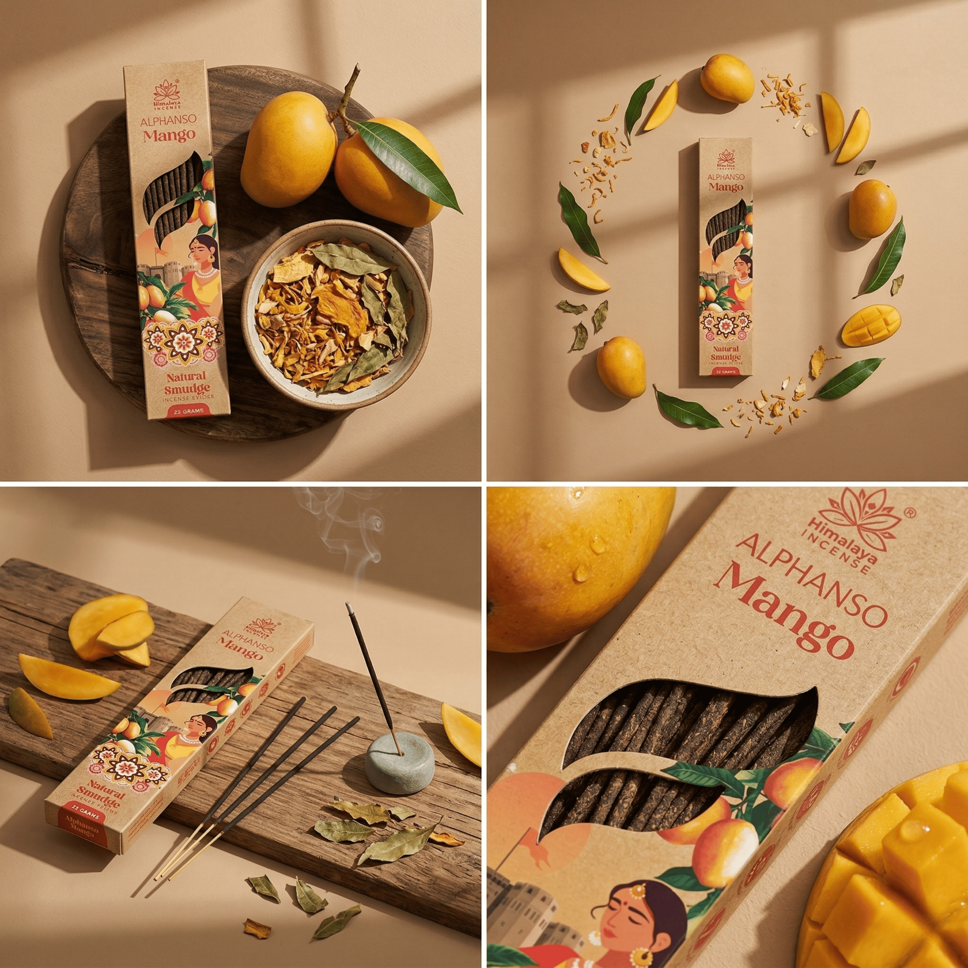 Premium Smudge Incense Sticks Combo Pack (5 Fragrances) – Natural, Long Lasting, Luxury Aromatherapy Incense Sticks for Meditation, Relaxation & Home Fragrance