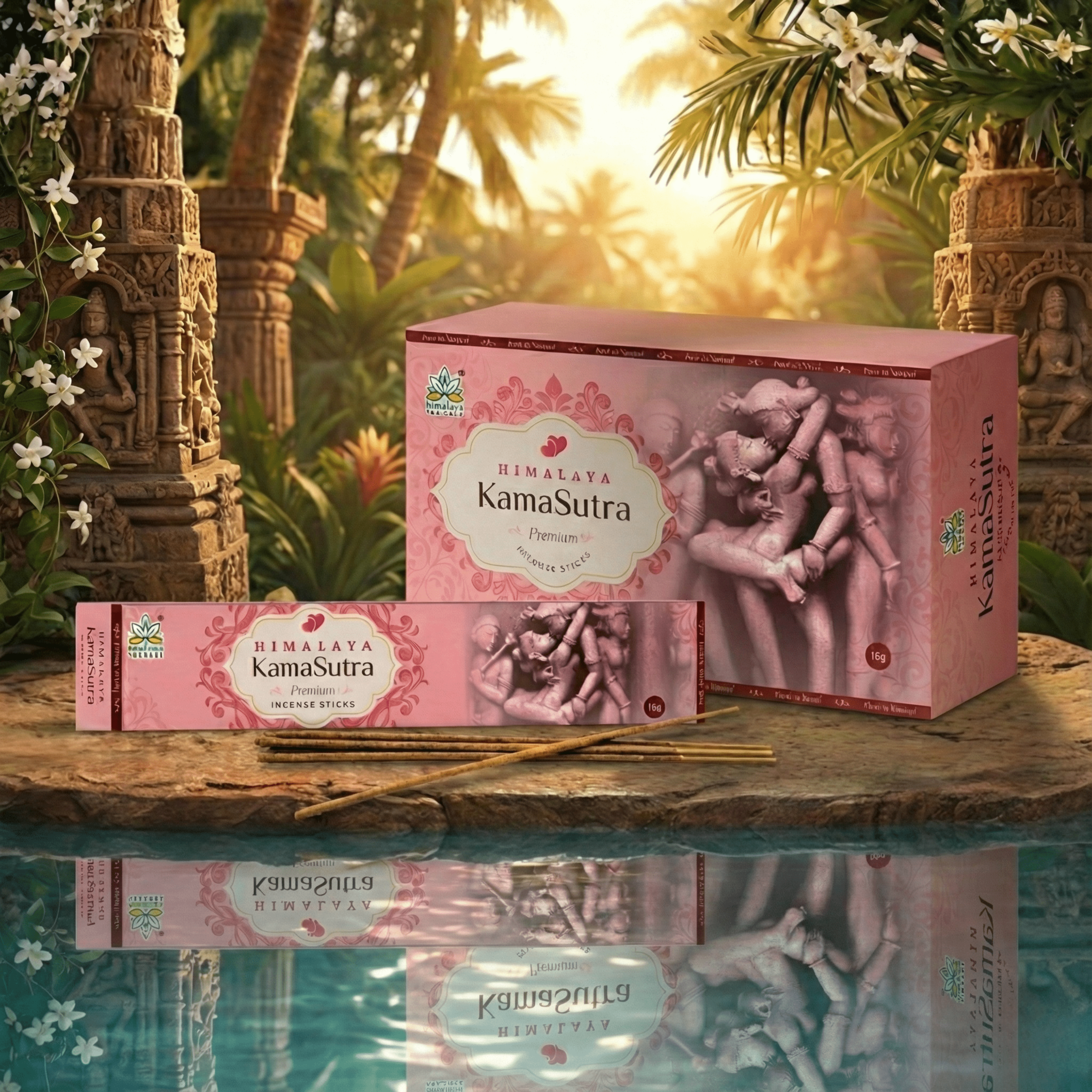 Himalaya KamaSutra Premium Masala Incense Sticks | Sensual Aroma Blend | Mood-Enhancing Natural Fragrance - 15G x 12 Pack = 180G