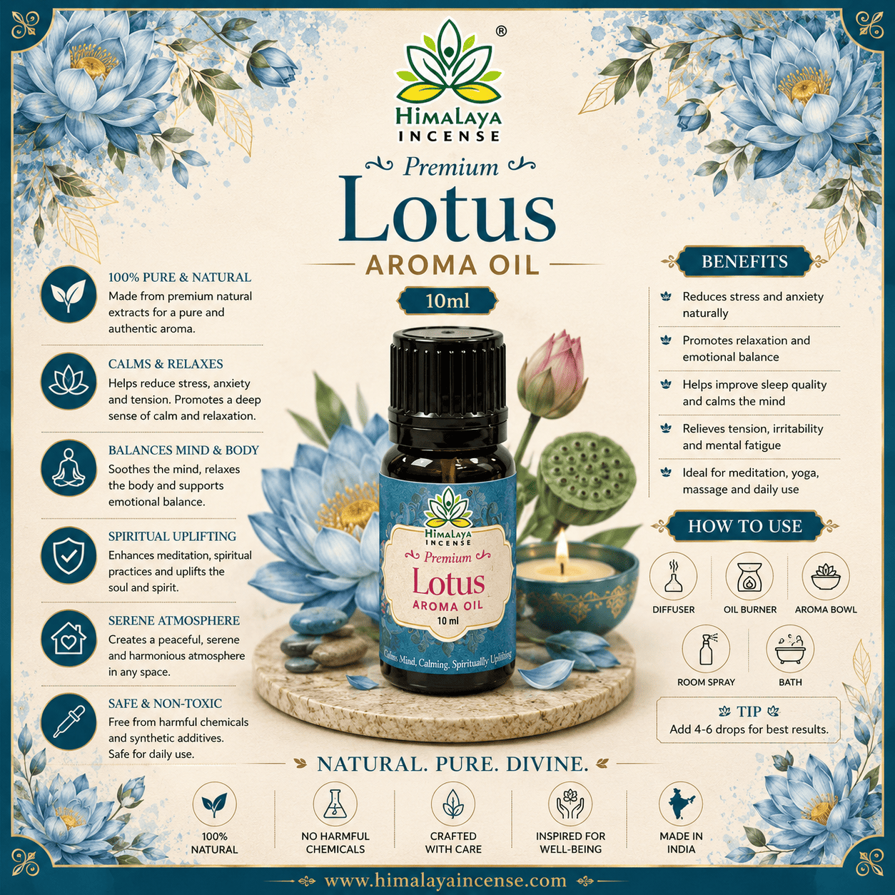 Himalaya Lotus Aroma Oil 10ml