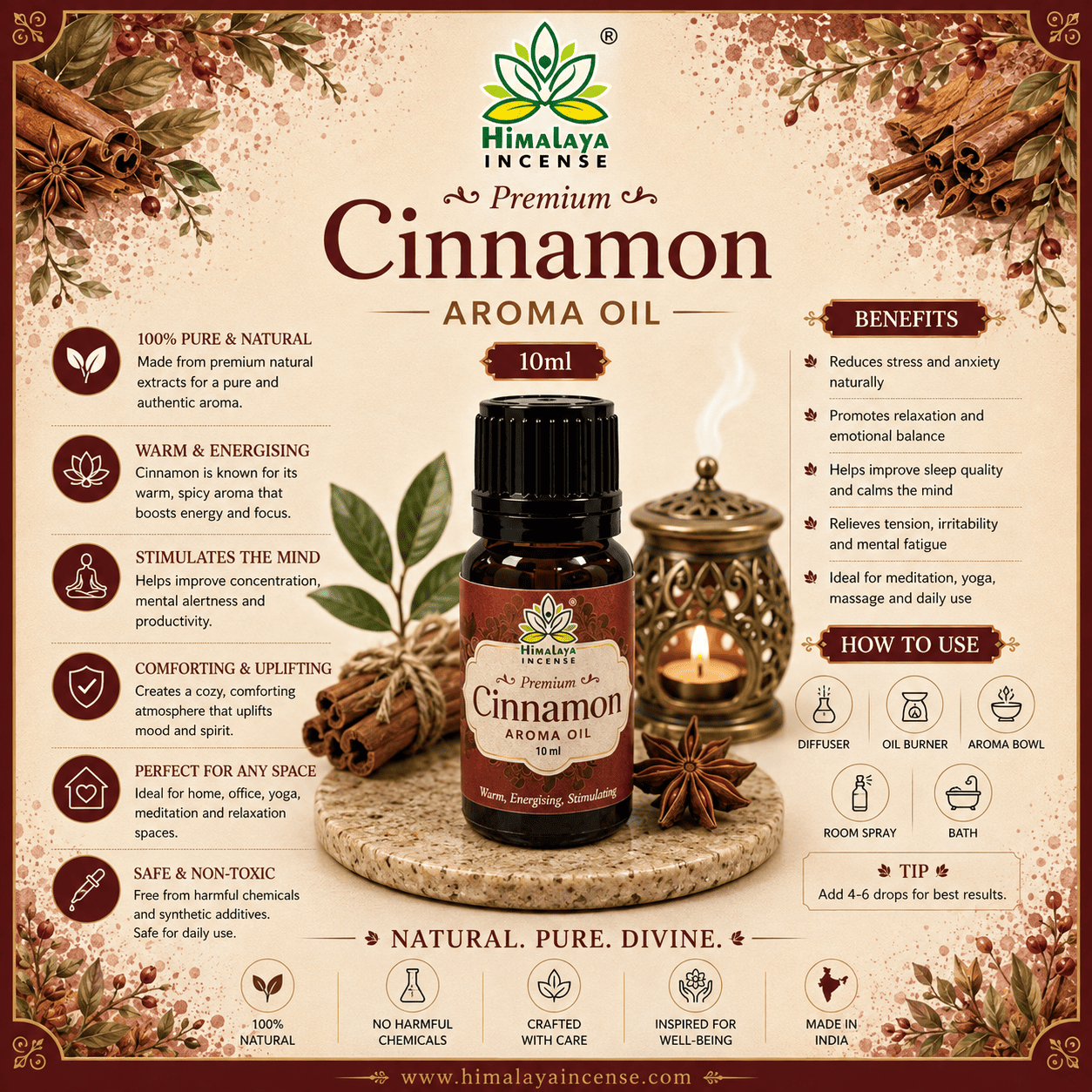 Himalaya Cinnamon Aroma Oil 10ml