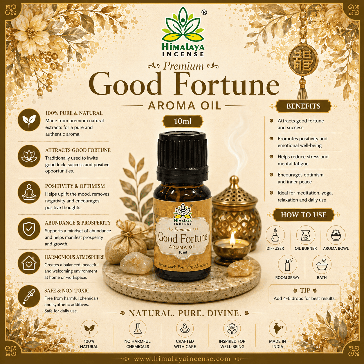Himalaya Good Fortune Aroma Oil 10ml