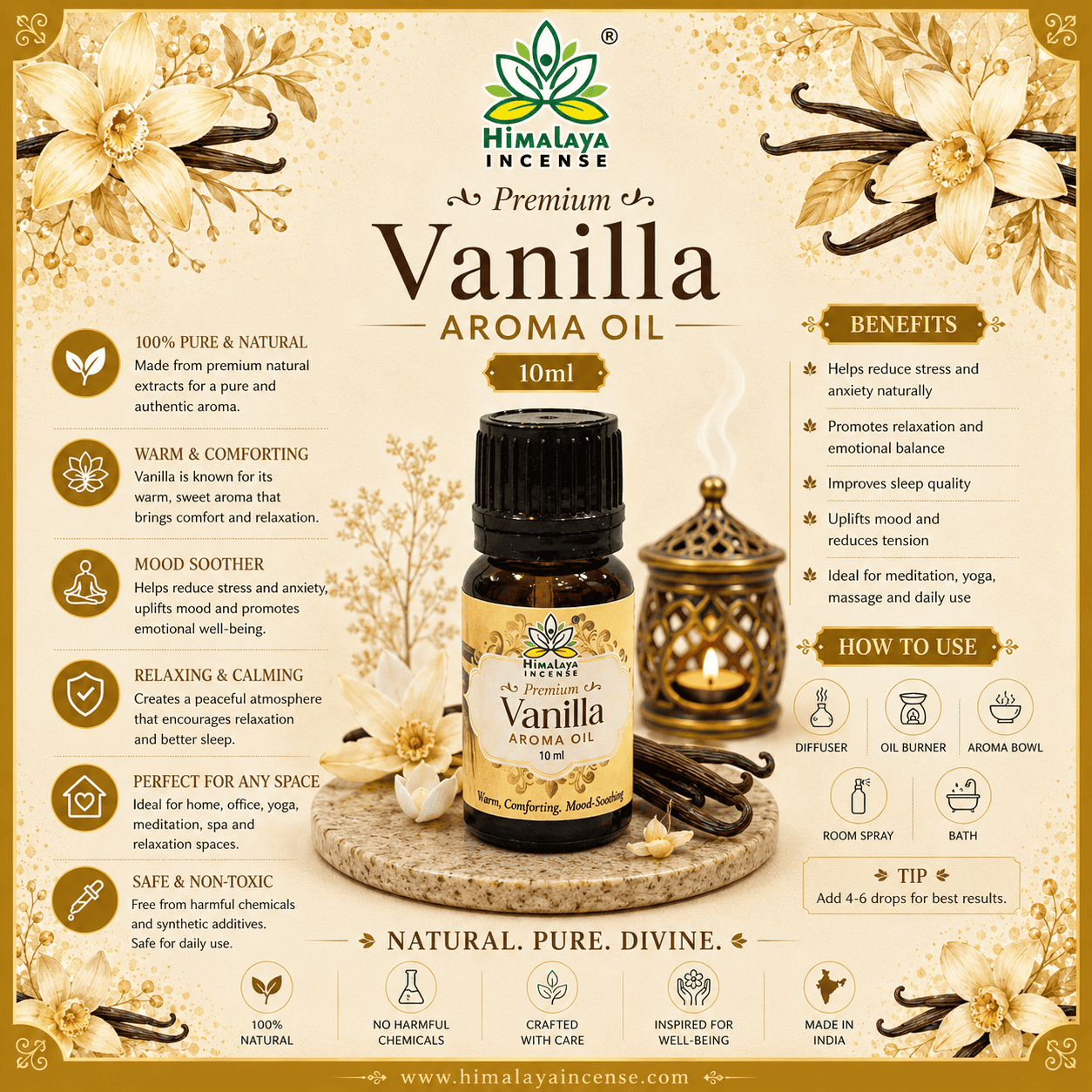 Himalaya Vanilla Aroma Oil 10ml