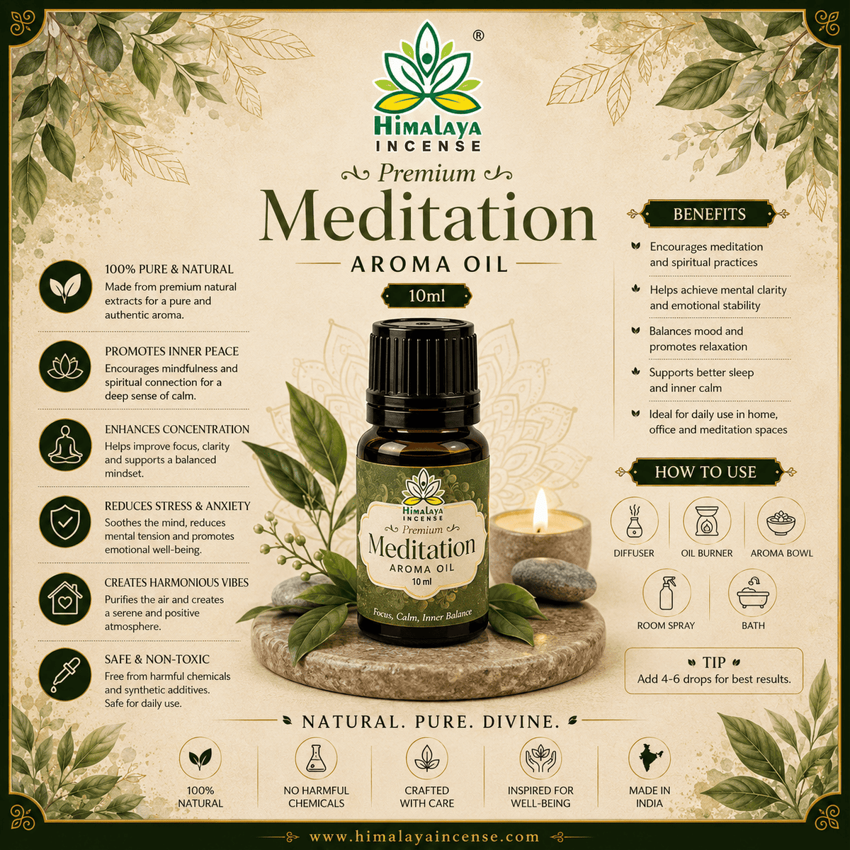 Himalaya Meditation Aroma Oil 10ml