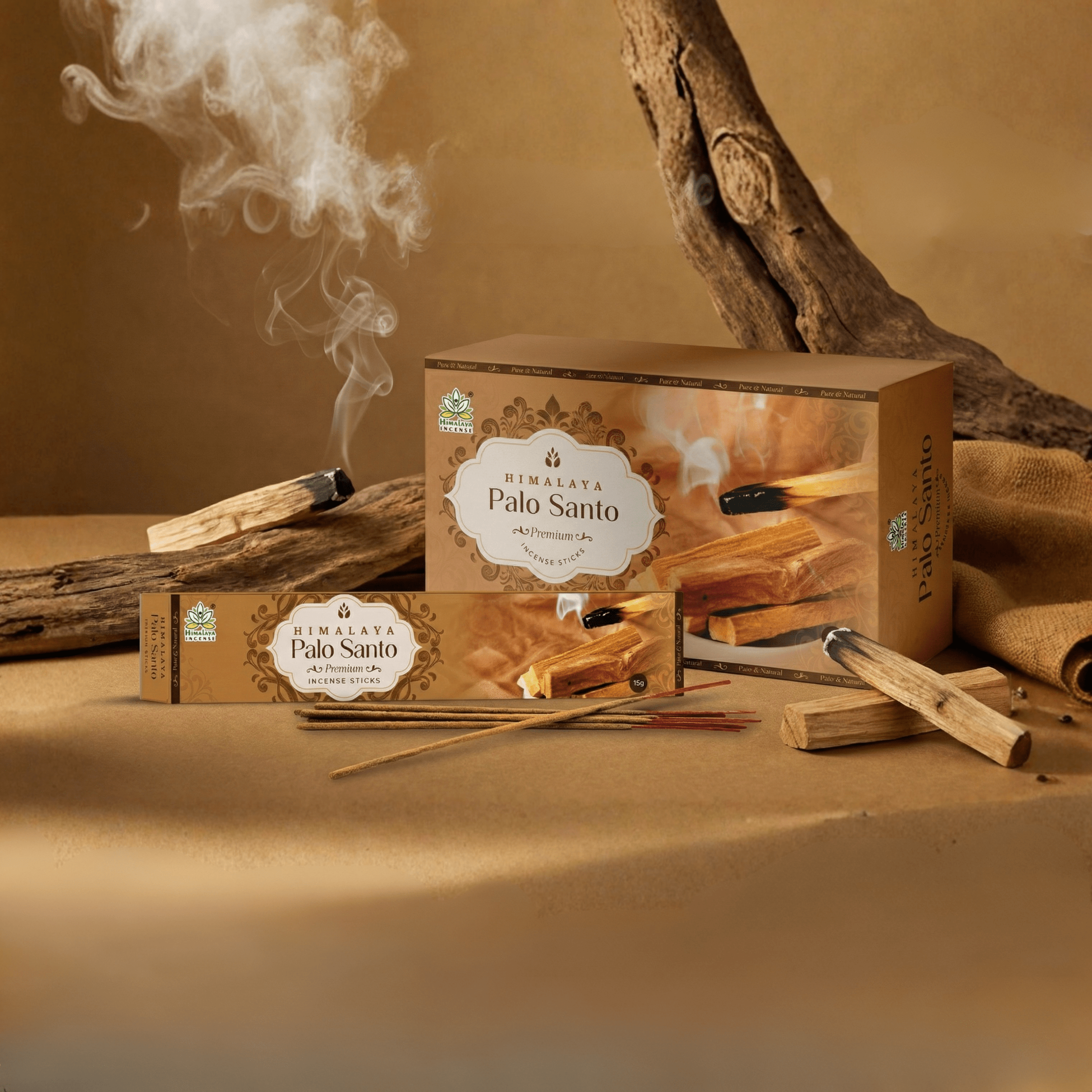 Himalaya Palo Santo Premium Incense Sticks | Pure & Natural Fragrance | Spiritual Cleansing, Meditation & Aromatherapy | Long-Lasting, High-Quality Scent- 15G x 12 Pack = 180G