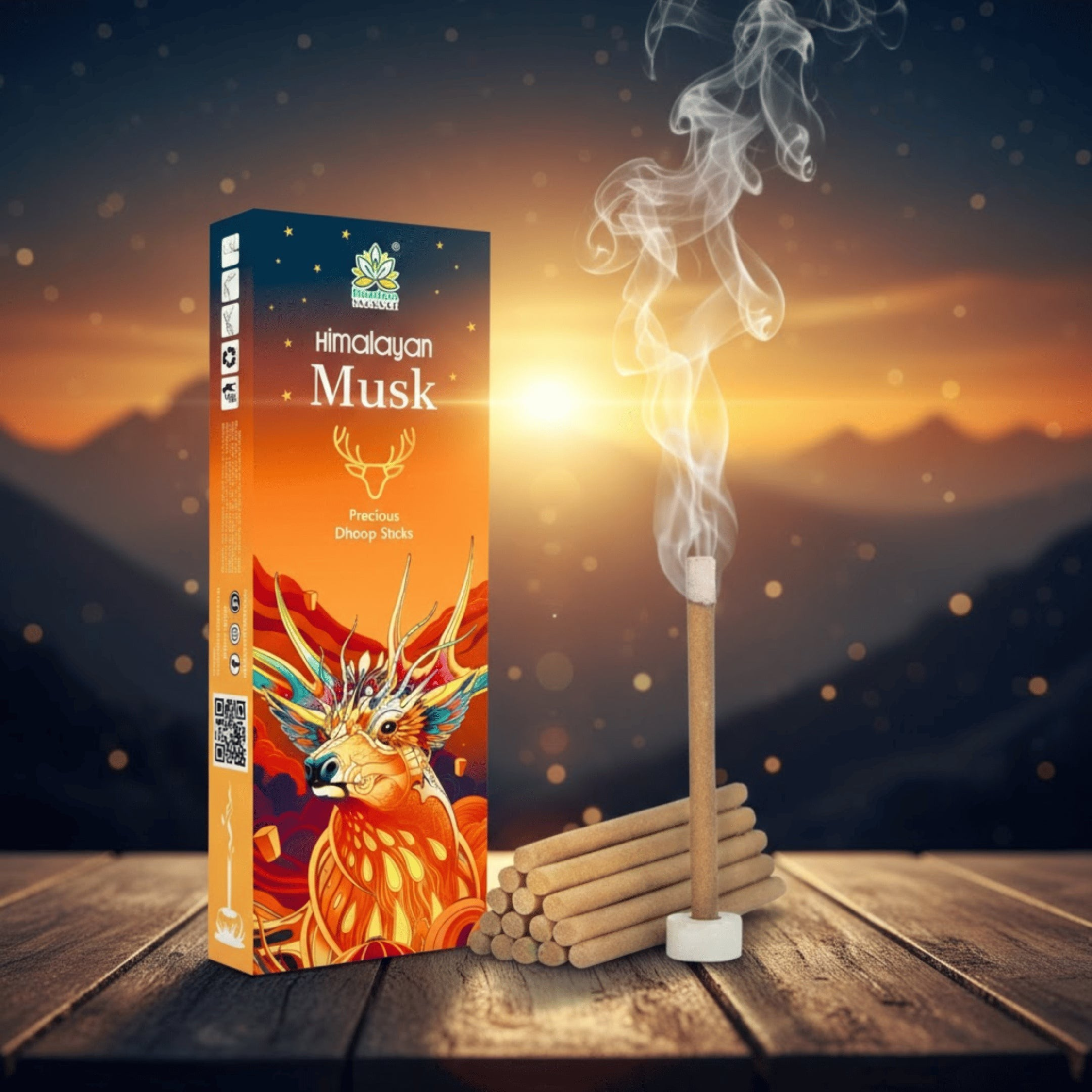 Himalayan Musk Dhoop Sticks - Bambooless Incense Sticks - 50 Grm