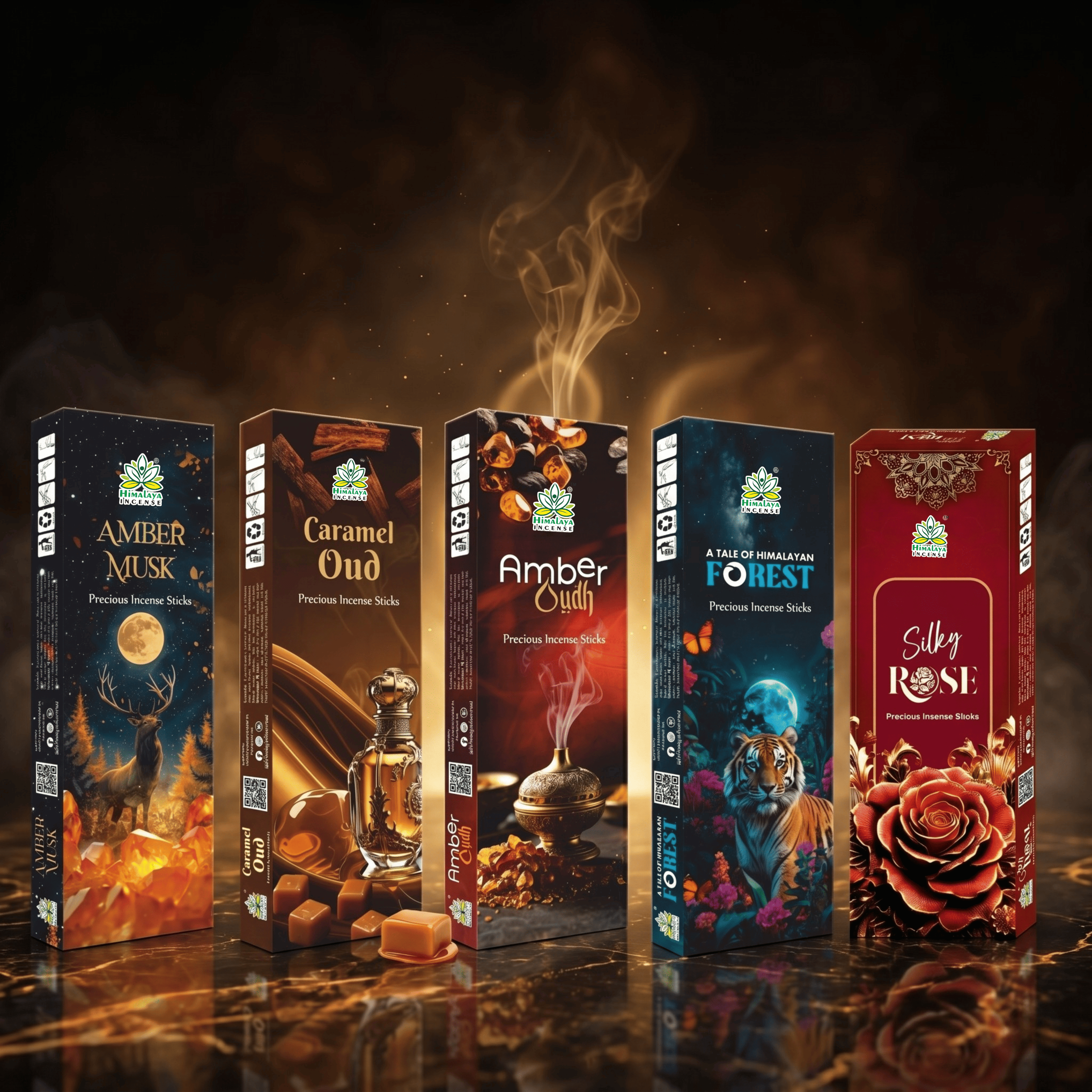 Himalaya Precious Incense Luxury Collection | Premium Aromatic Incense Sticks Pack of 5